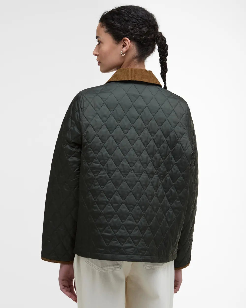 Icons Cropped Liddesdale Quilted Jacket- Sage/Ancient