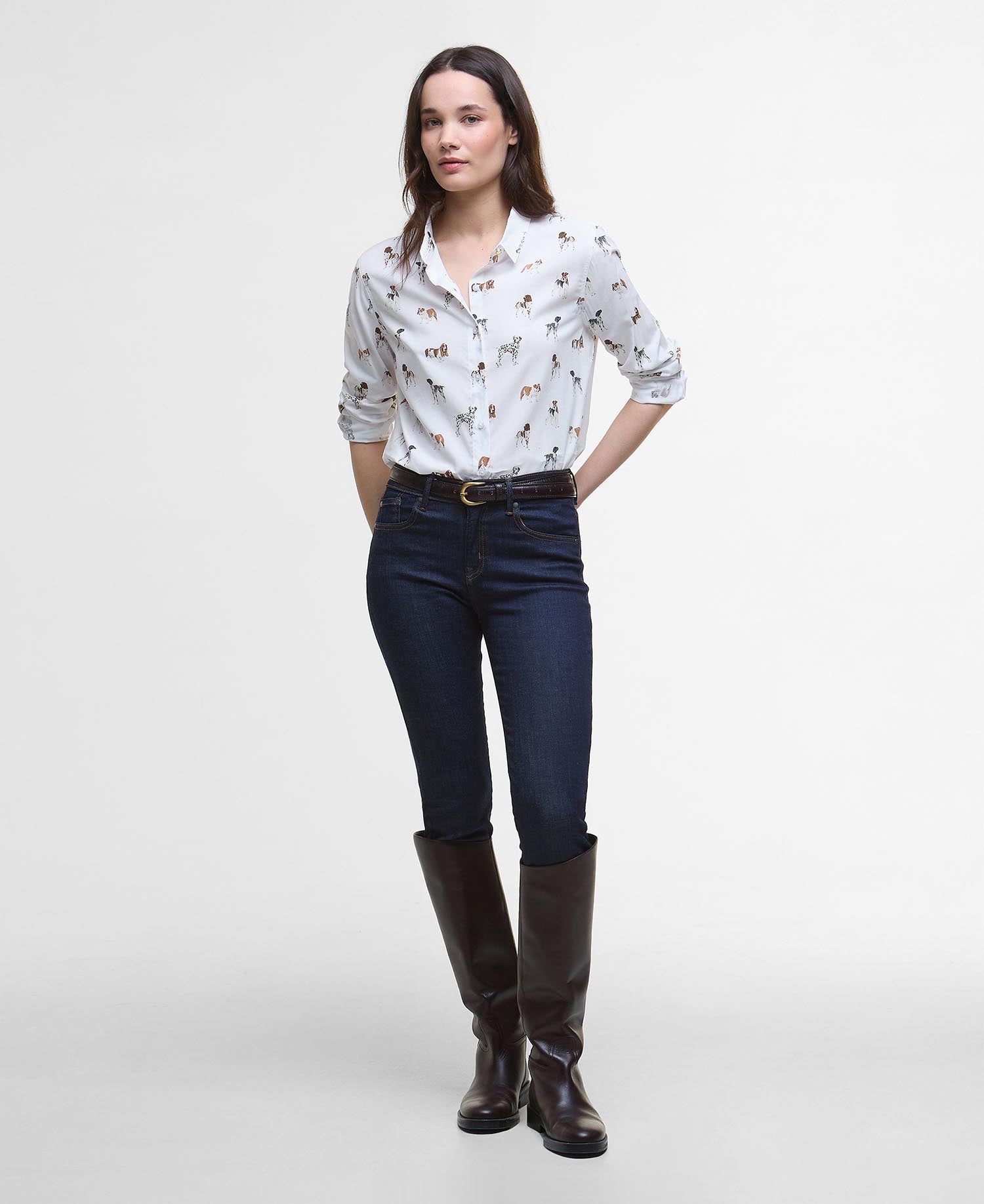 Safari Relaxed Long-Sleeved Shirt - Dog Print