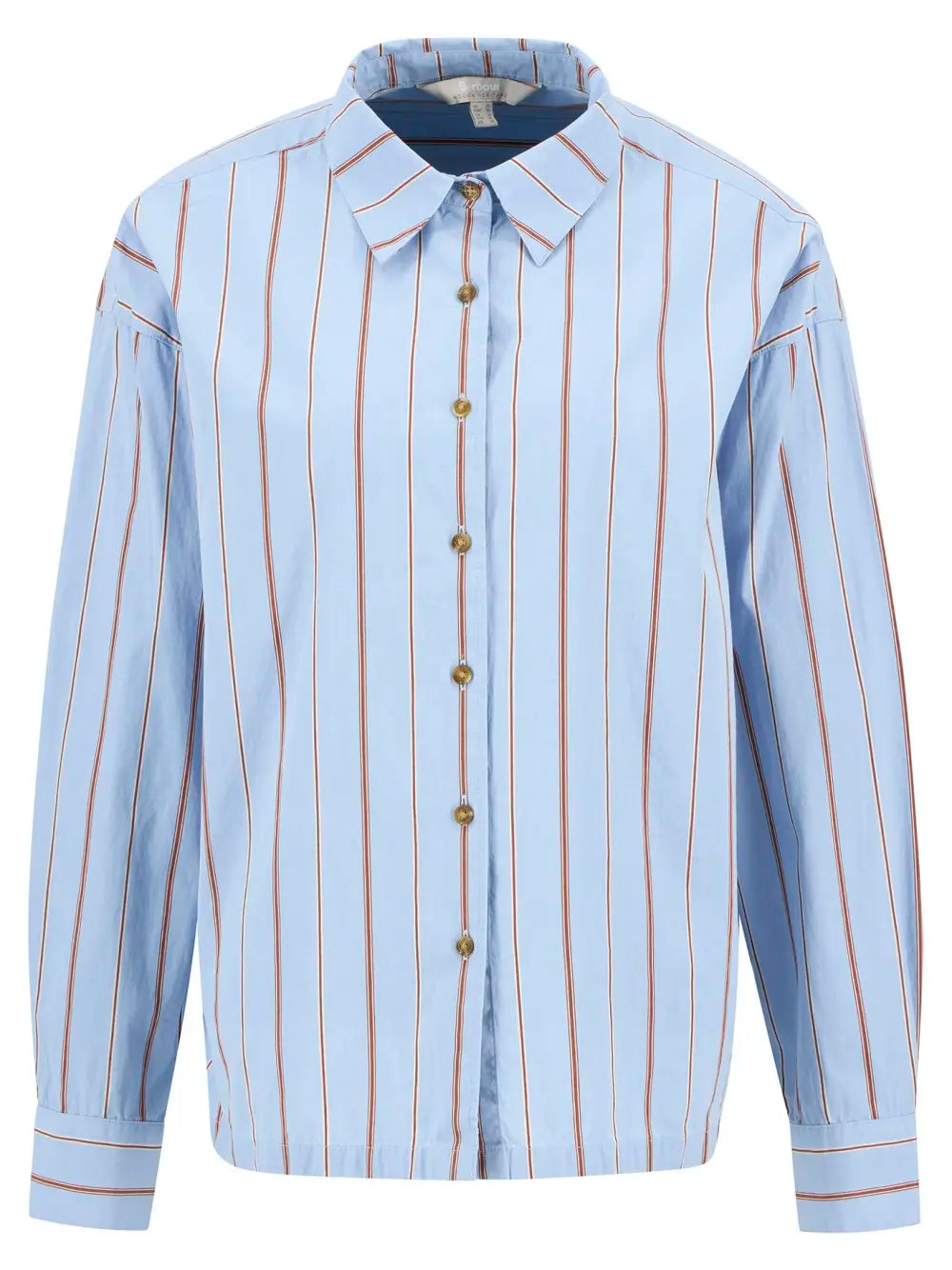 Saffron Striped Relaxed Shirt - Ice Blue Stripe