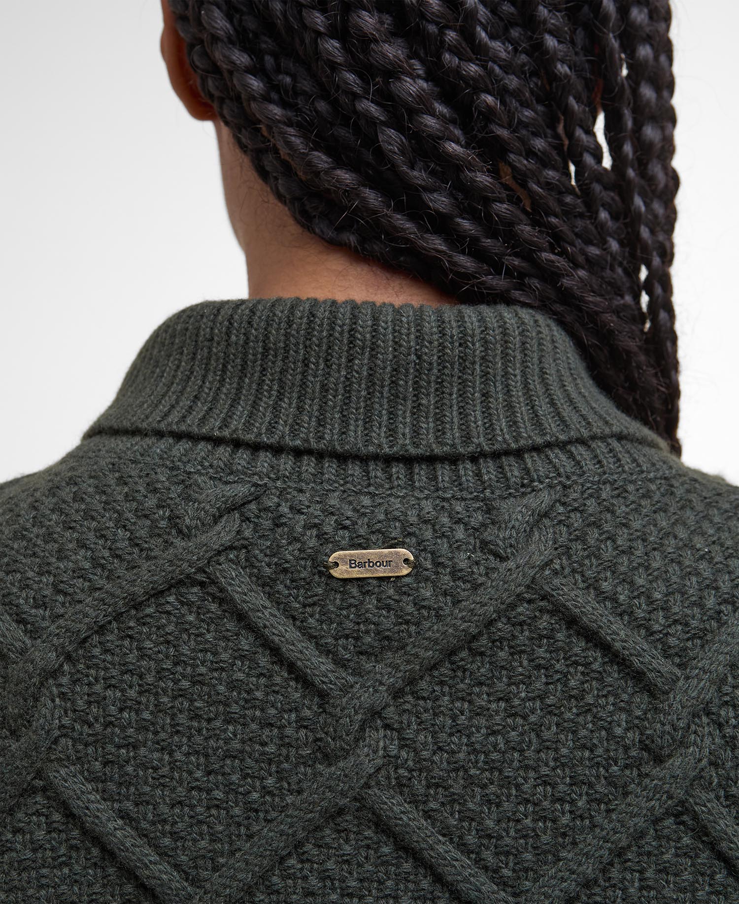 Burne Roll Neck Jumper - Olive