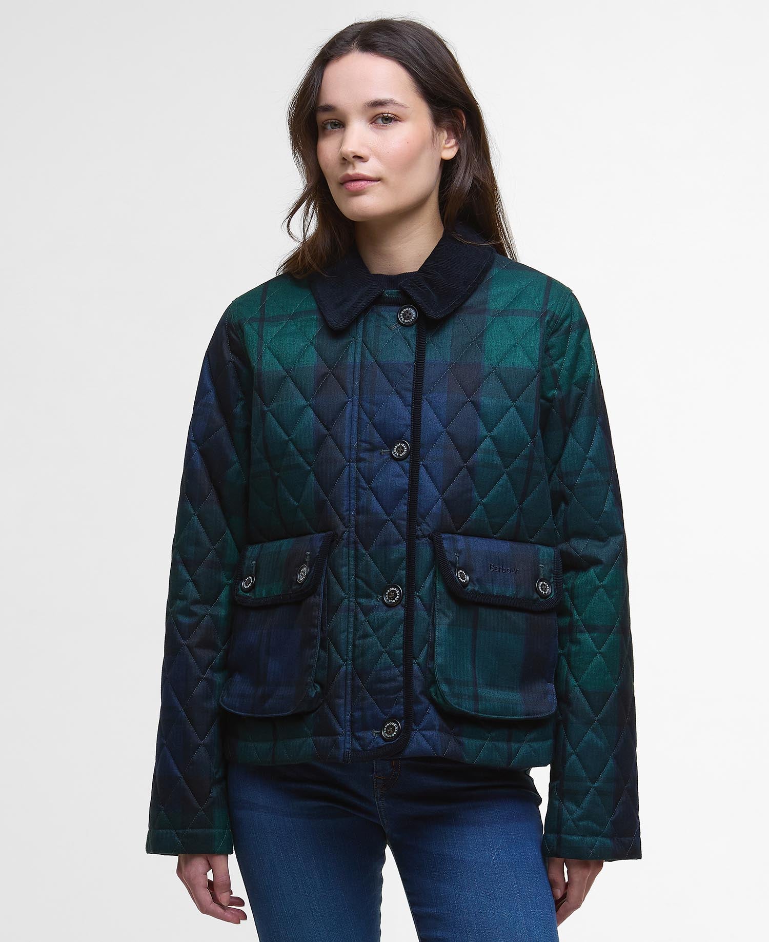 Loudon Tartan Quilted Jacket - Blackwatch tartan