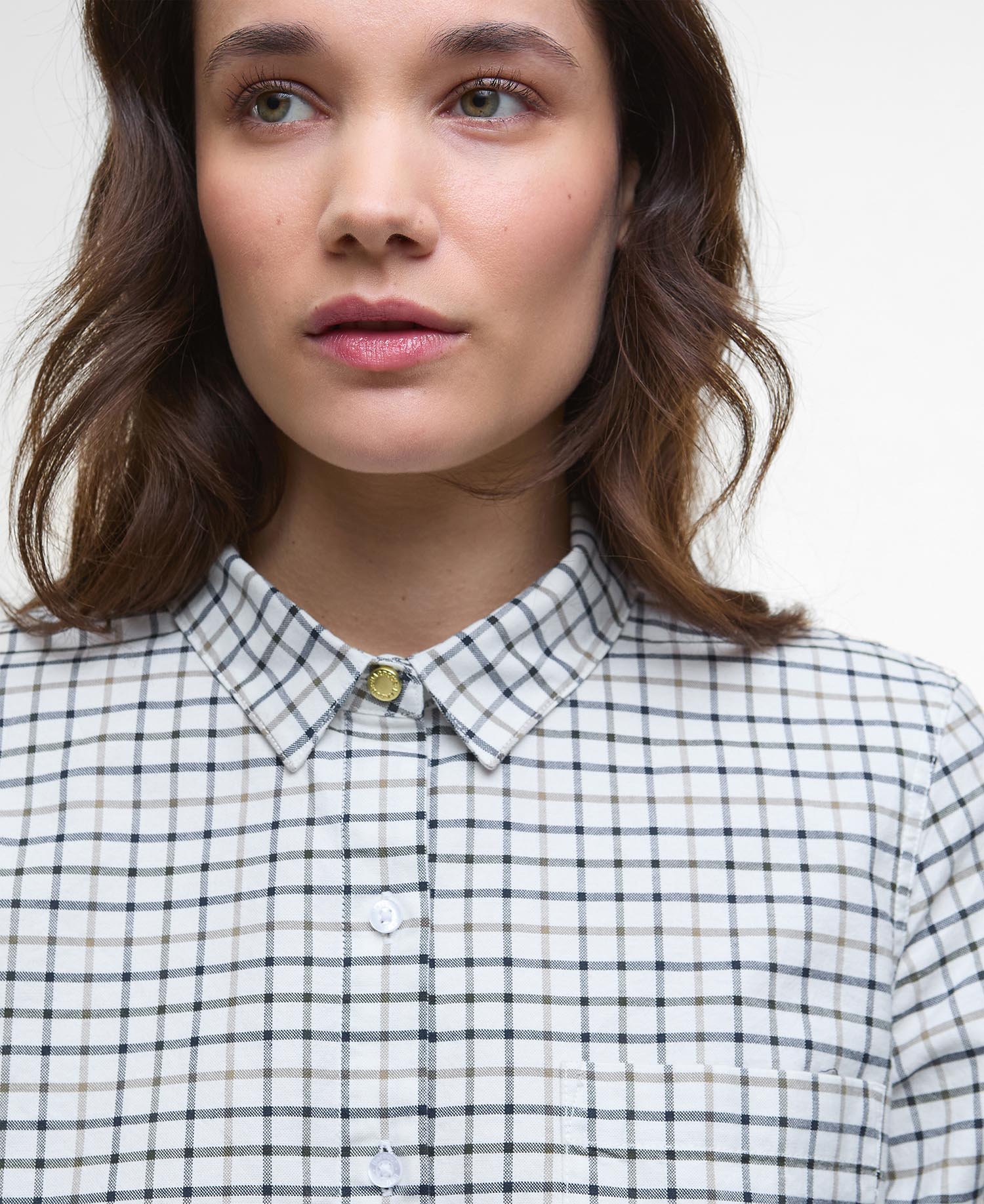 Woodside Tailored Long-Sleeved Shirt - Navy Check