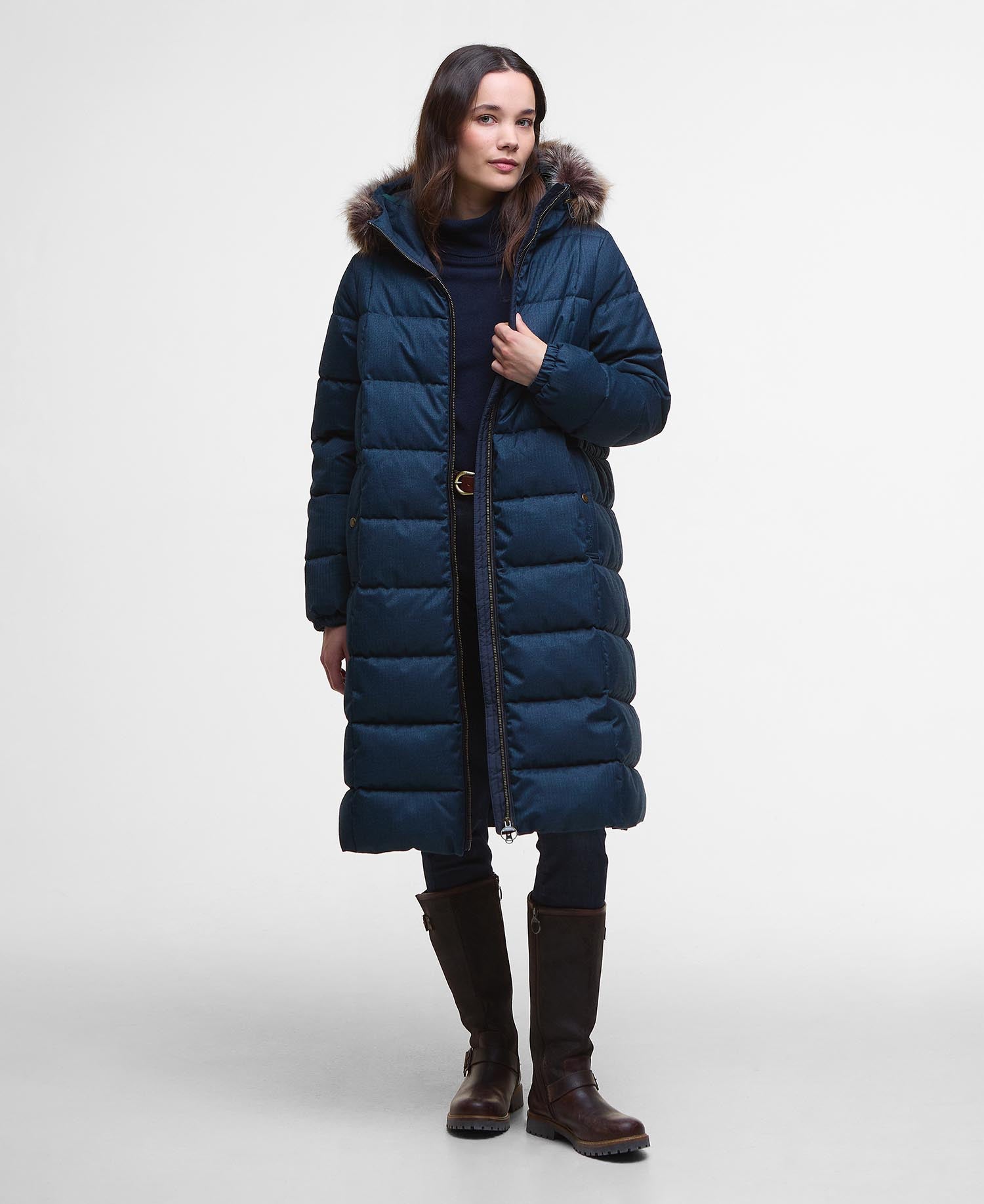 Marjoram Puffer Jacket - Dark Navy/Blackwatch