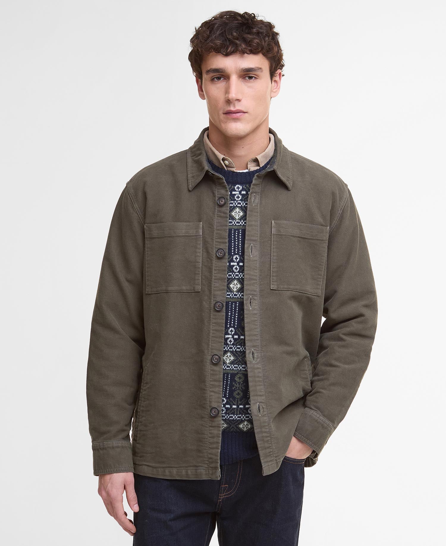 Moleskin Overshirt - Dark Olive