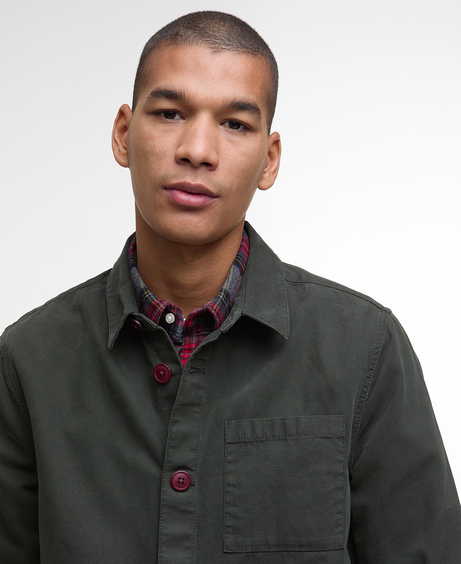 Washed Cotton Overshirt - Forest