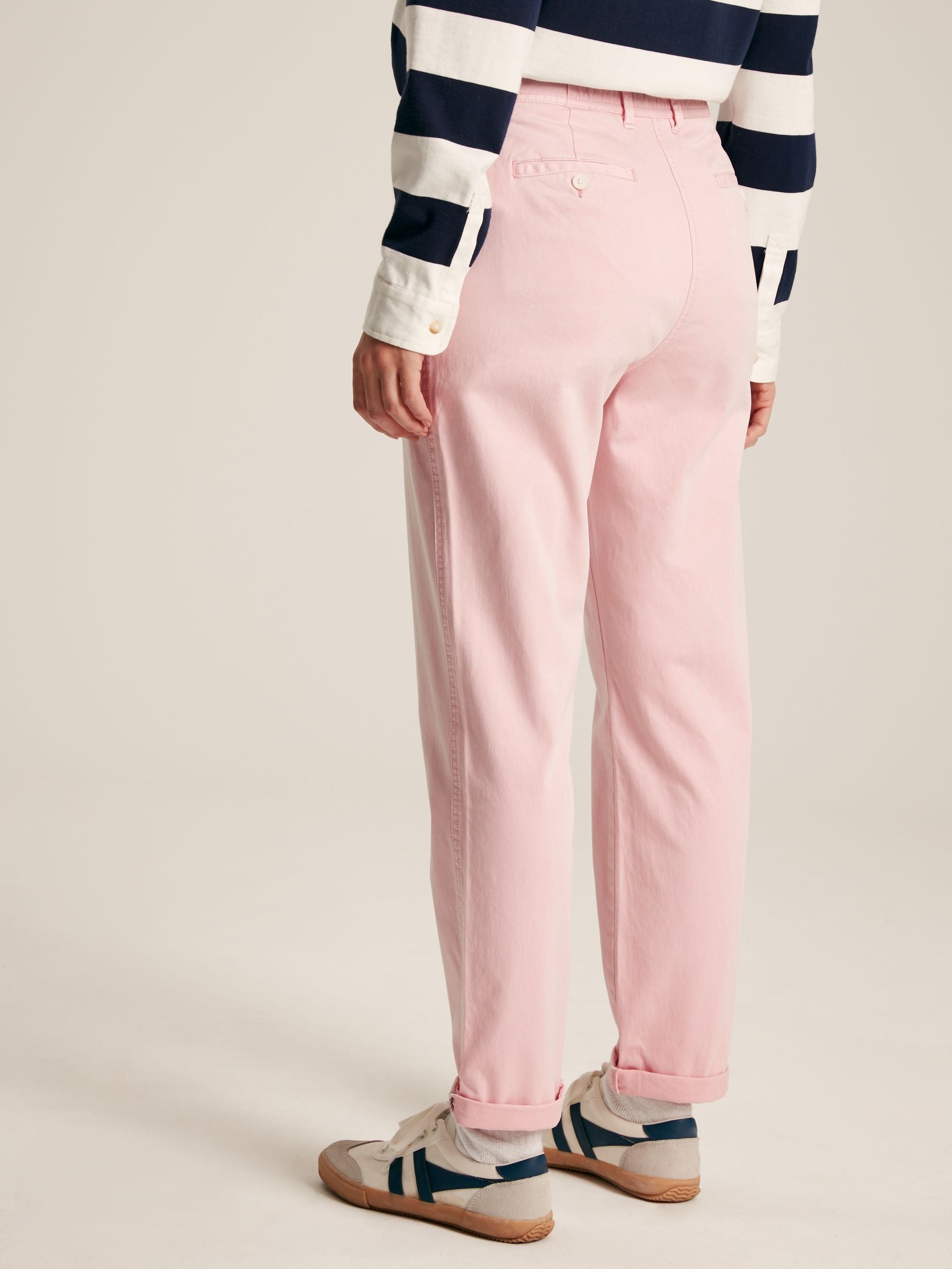 Rose Pink Slim Fit Chino Trousers