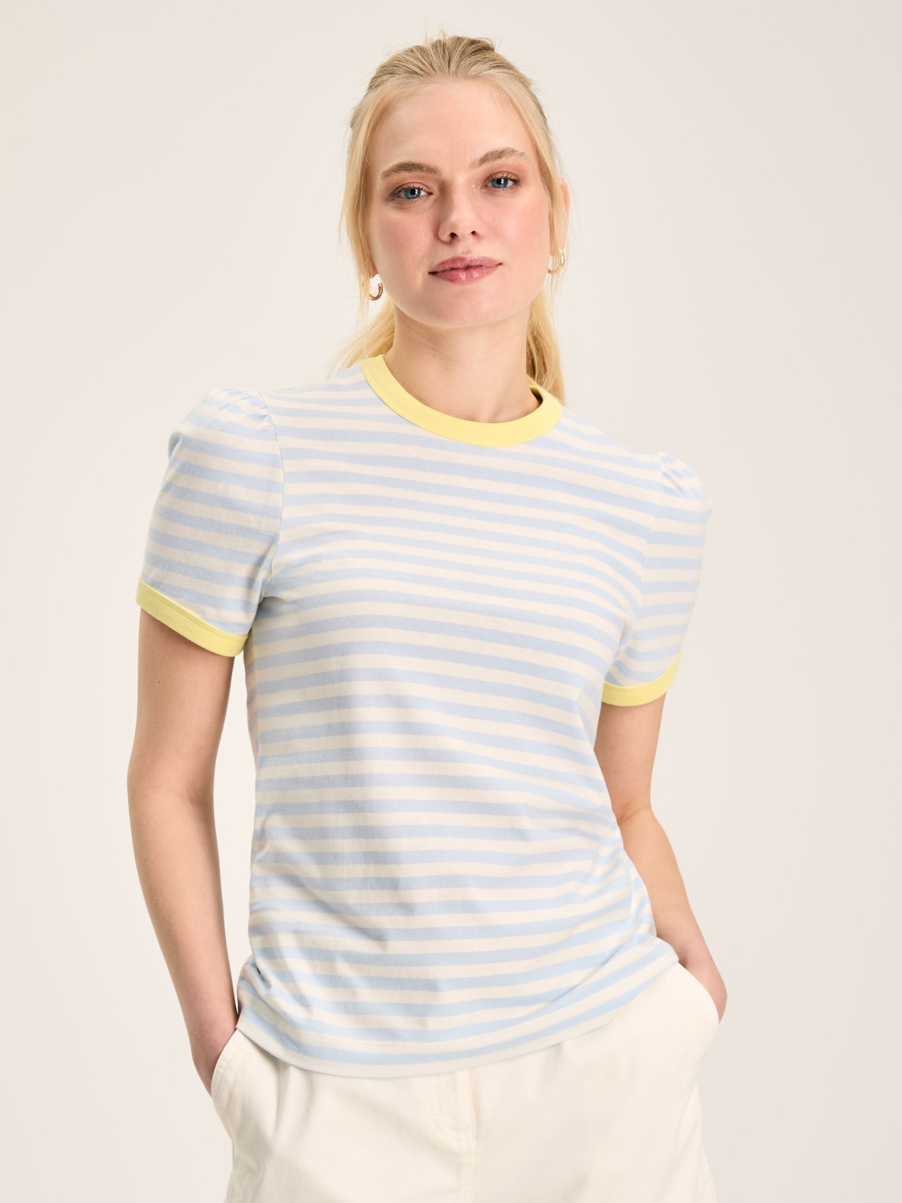 Erin Blue Stripe Short Sleeve T-Shirt