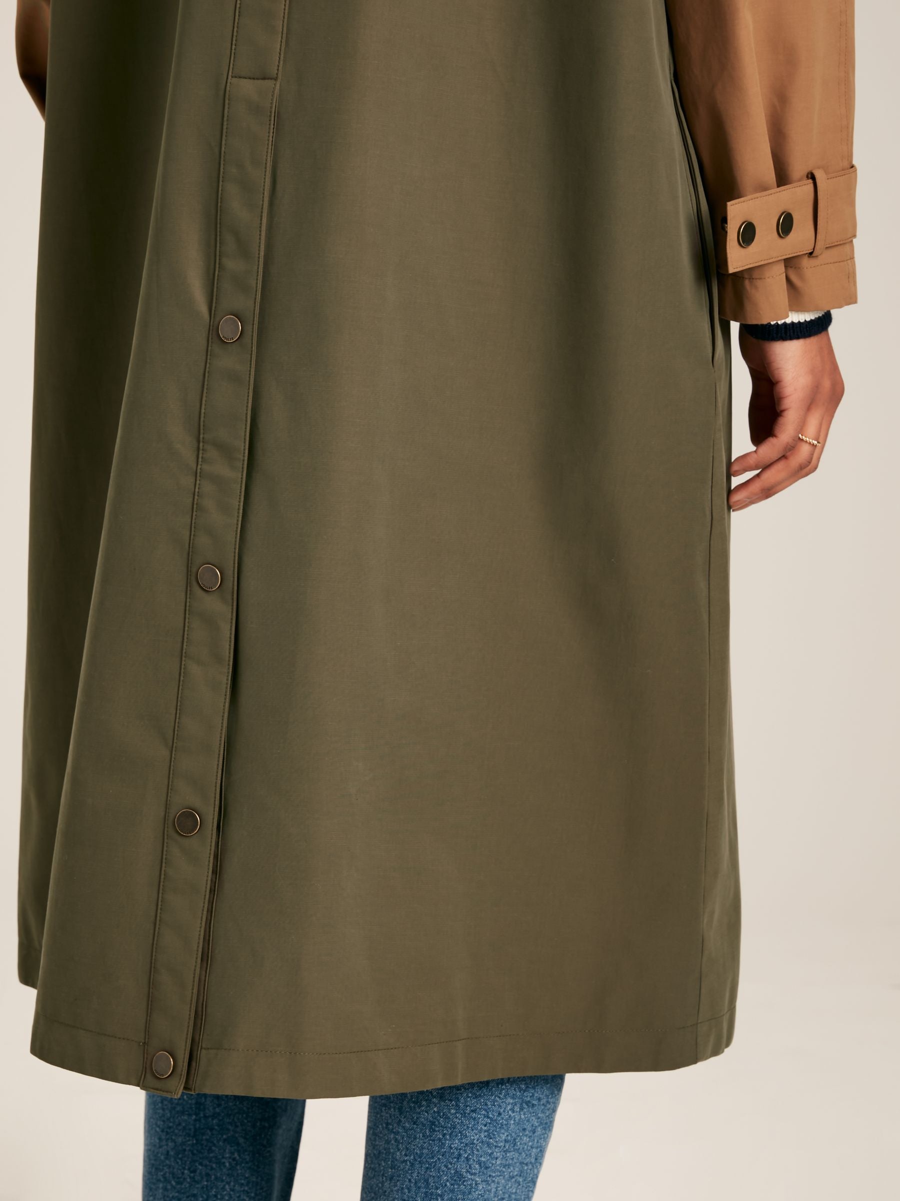 Kennington Brown/Khaki Dry Wax Waterproof Longline Coat