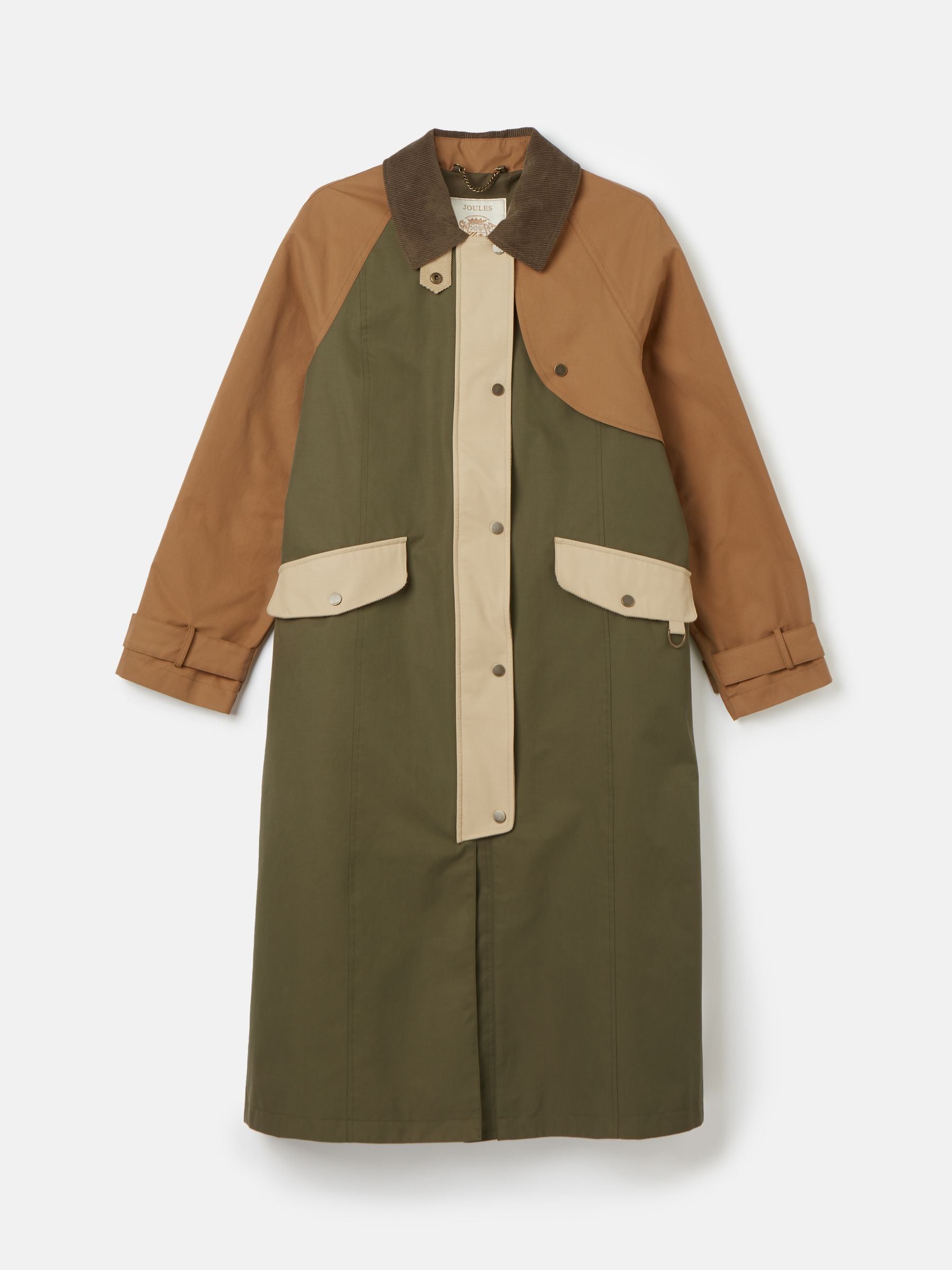 Kennington Brown/Khaki Dry Wax Waterproof Longline Coat