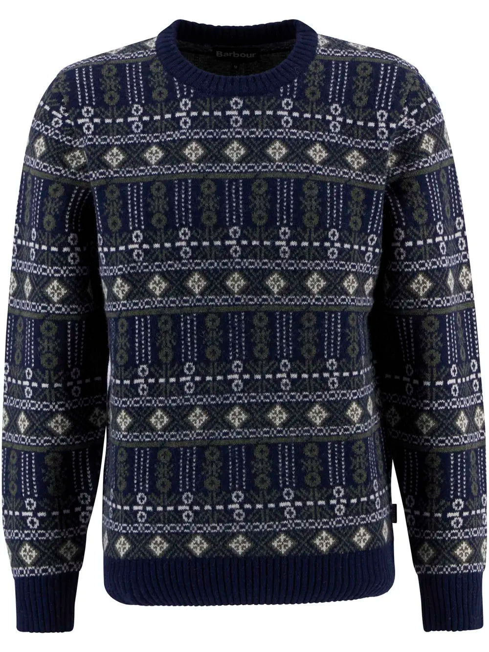 Grangetown Fair Isle Crew Neck Jumper - Inky Blue