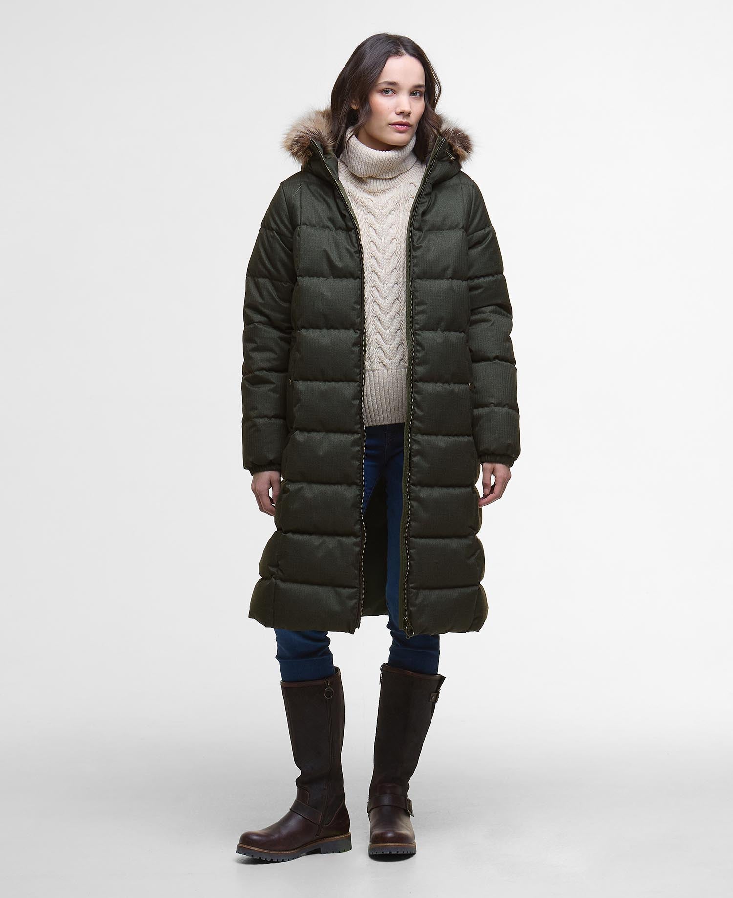 Marjoram Puffer Jacket - Olive/Classic