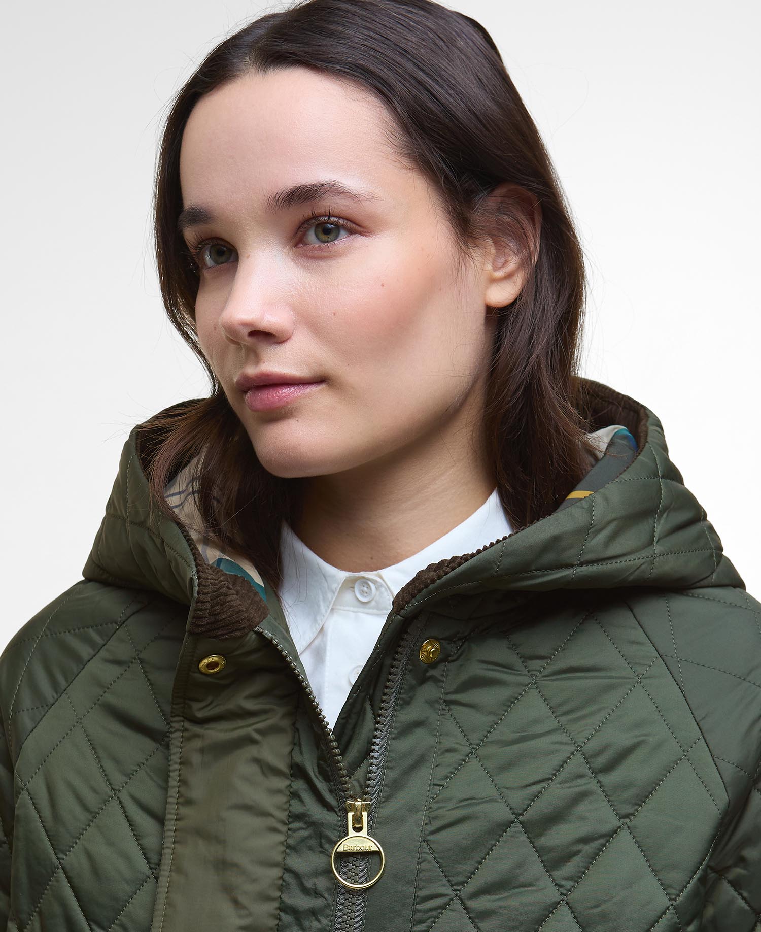 Hilary Quilted Jacket - Olive/Ancient Tartan