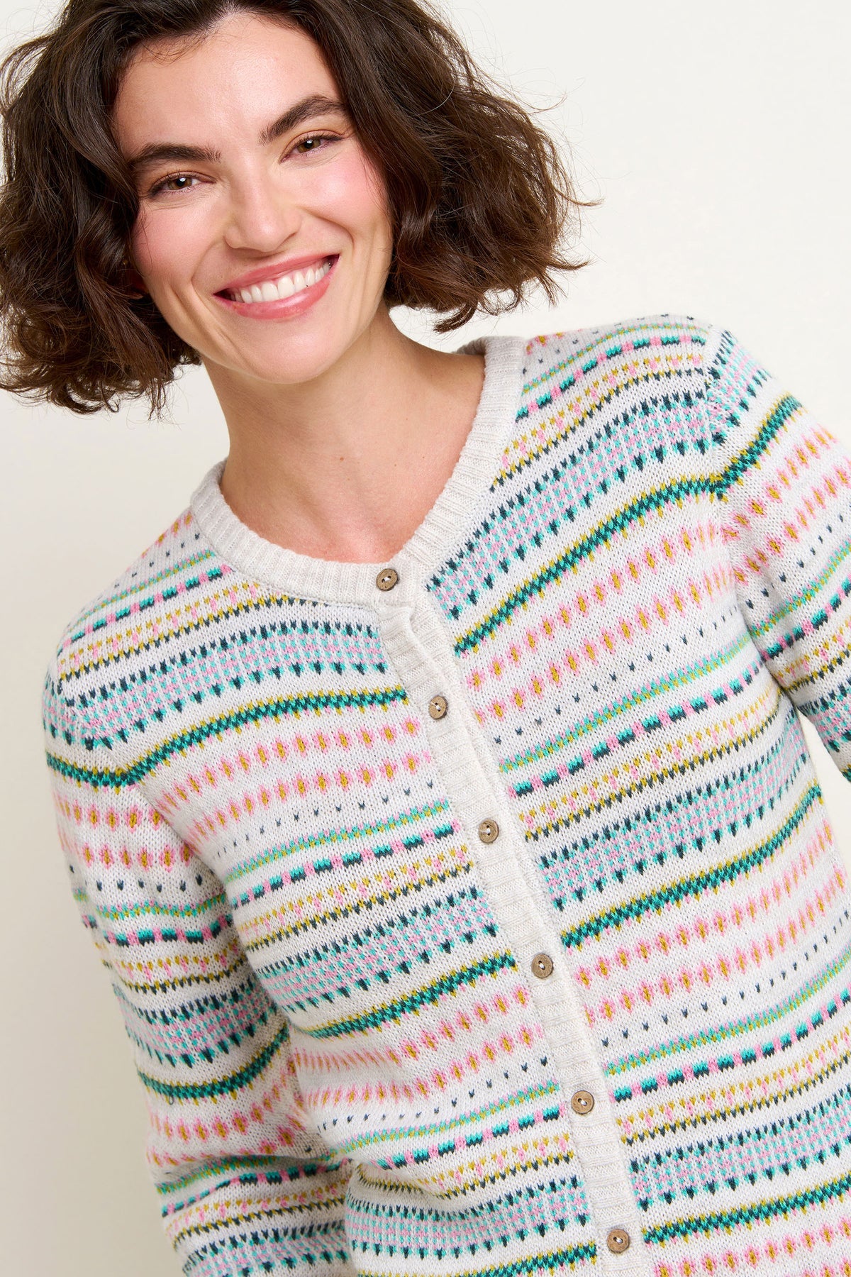 Fairisle Sparkle Knitted Cardigan