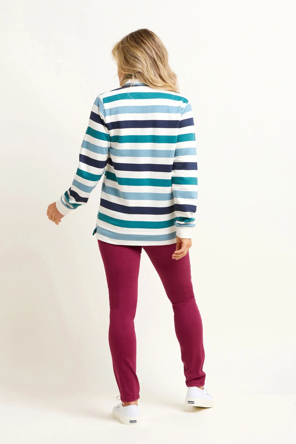 Blue Stripe Quarter zip