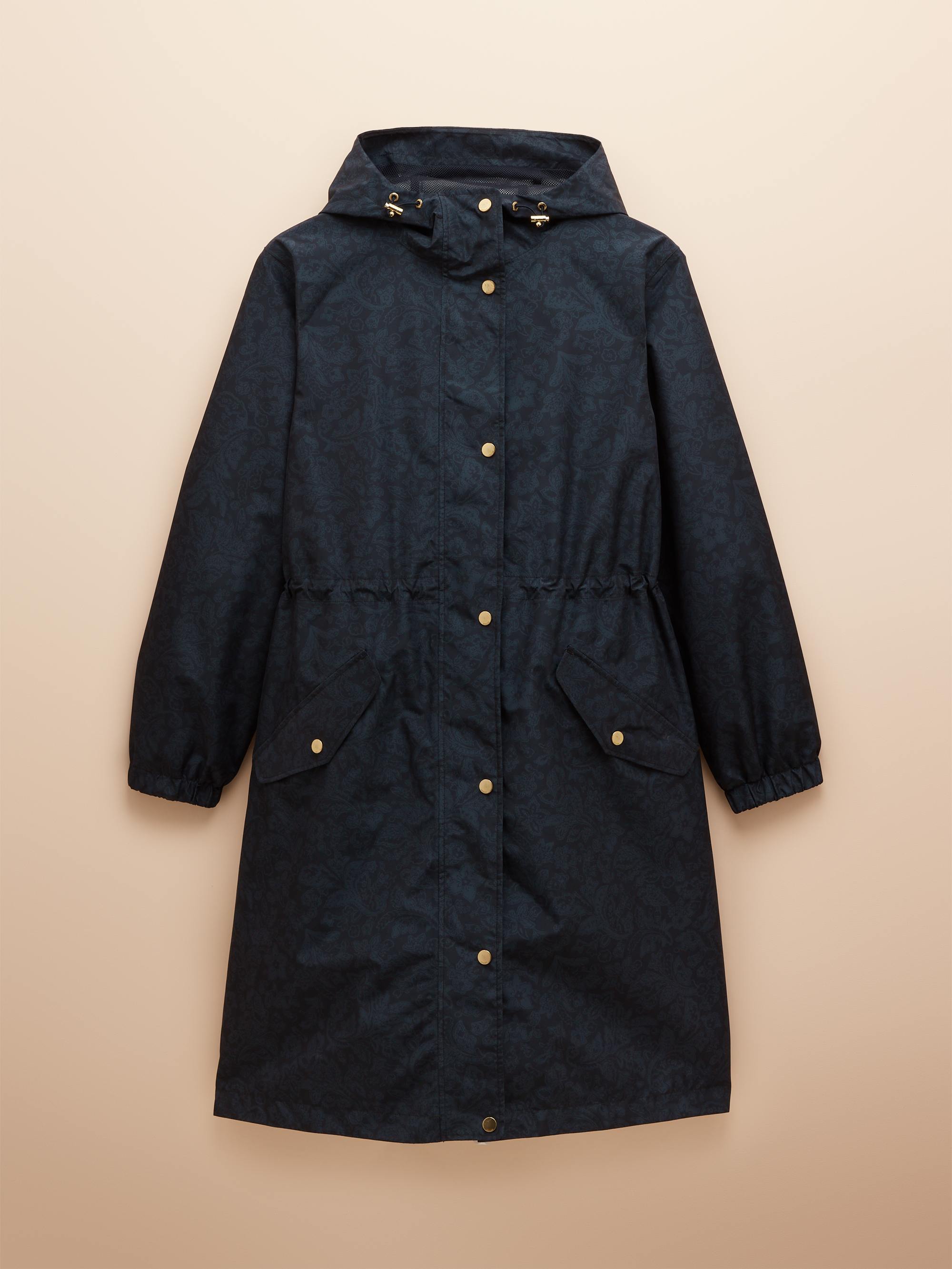 Holkham Navy Waterproof Packable Raincoat With Hood