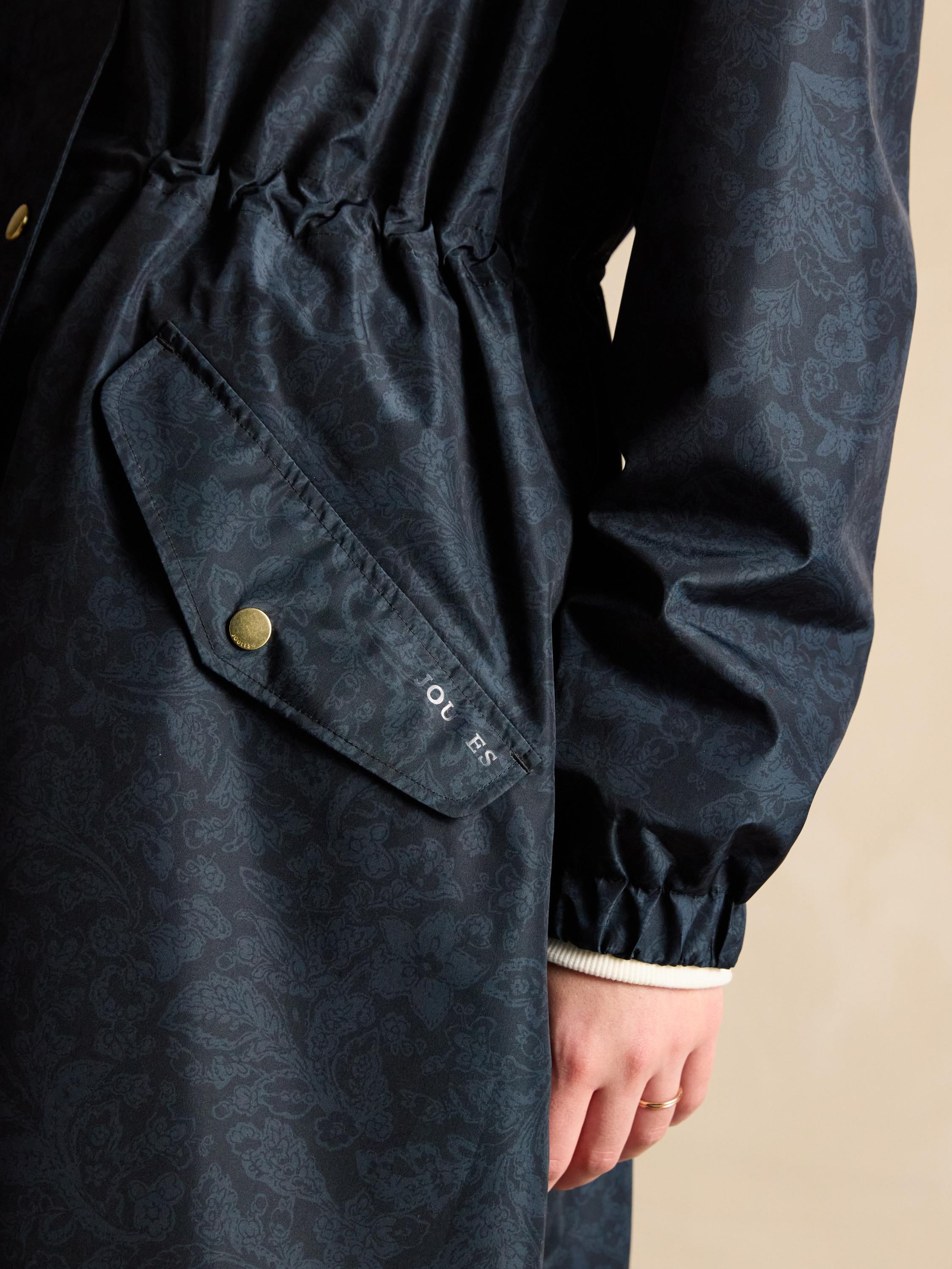 Holkham Navy Waterproof Packable Raincoat With Hood