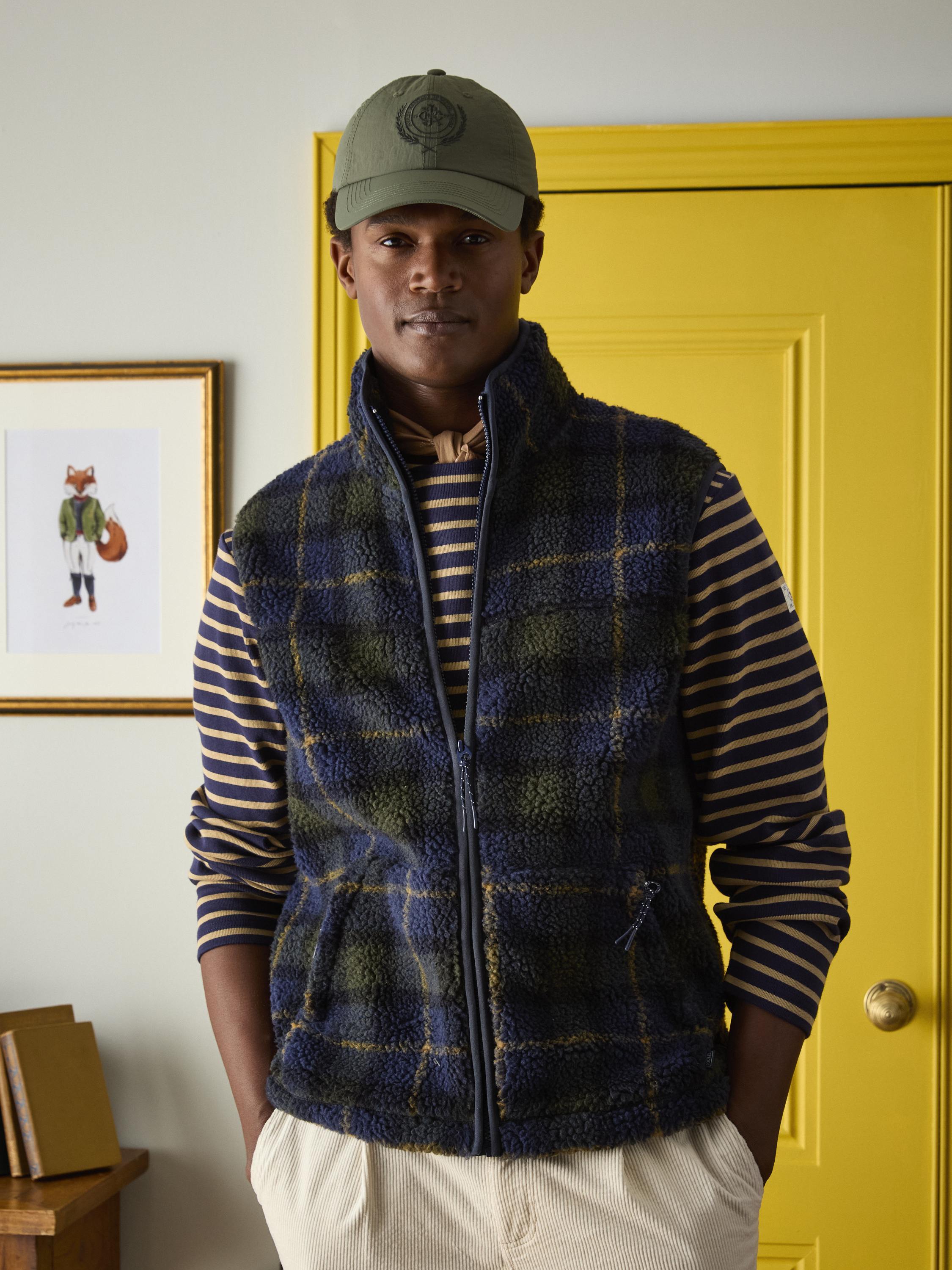Otis Navy Borg Fleece Gilet