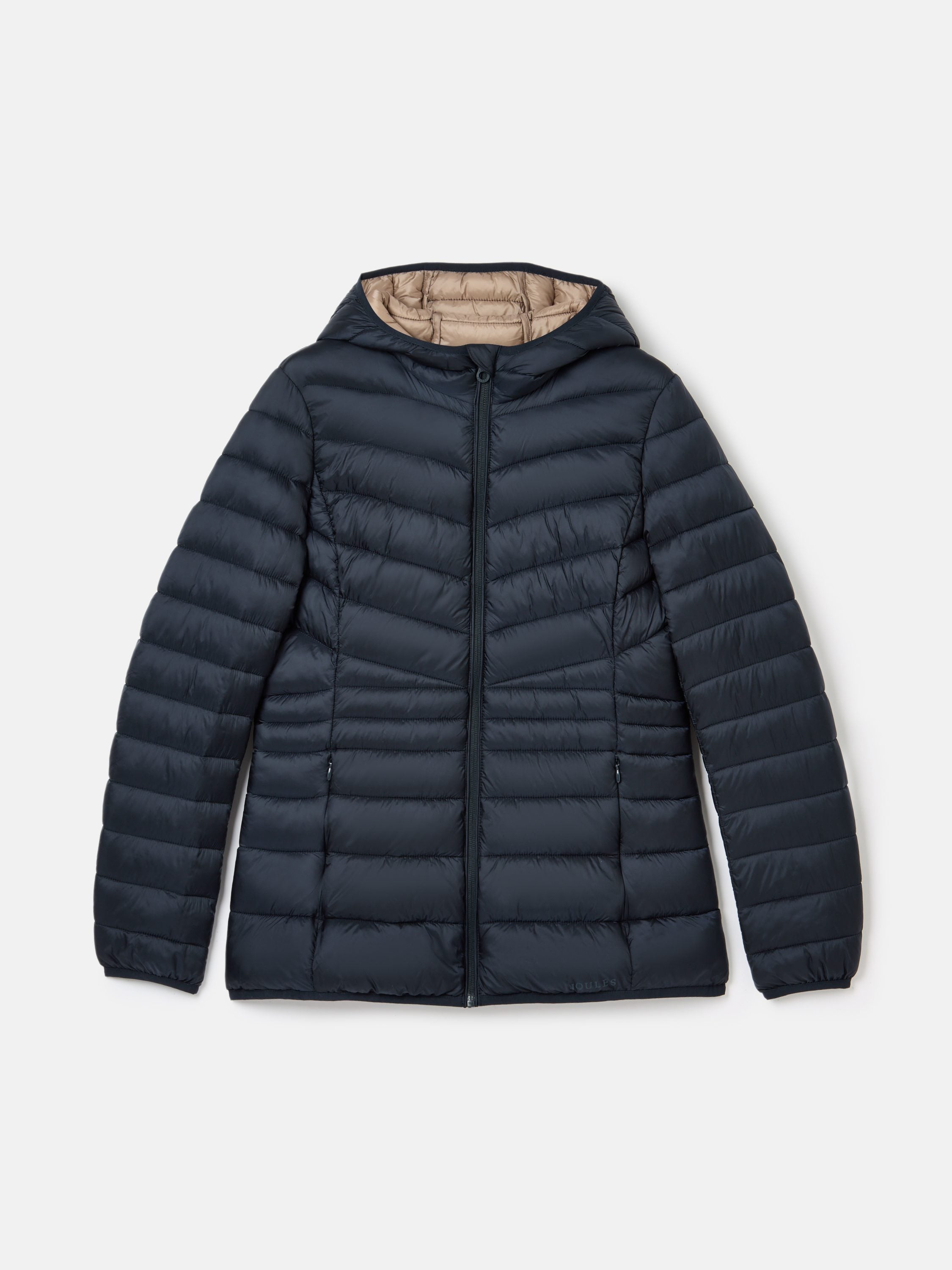 Kenley Navy Showerproof Padded Coat with Hood