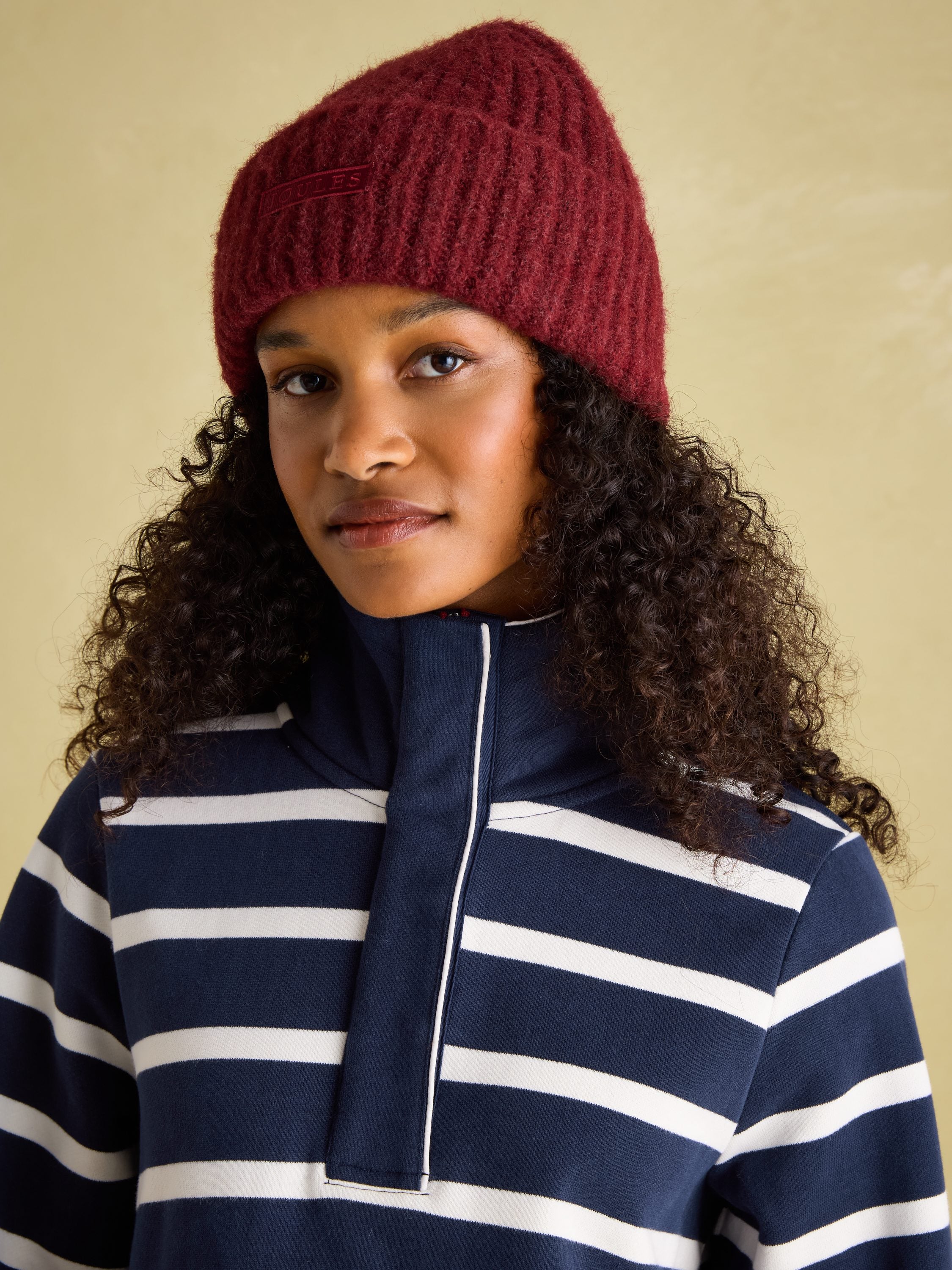 Burnham Navy Blue Funnel Neck Quarter Zip Sweatshirt