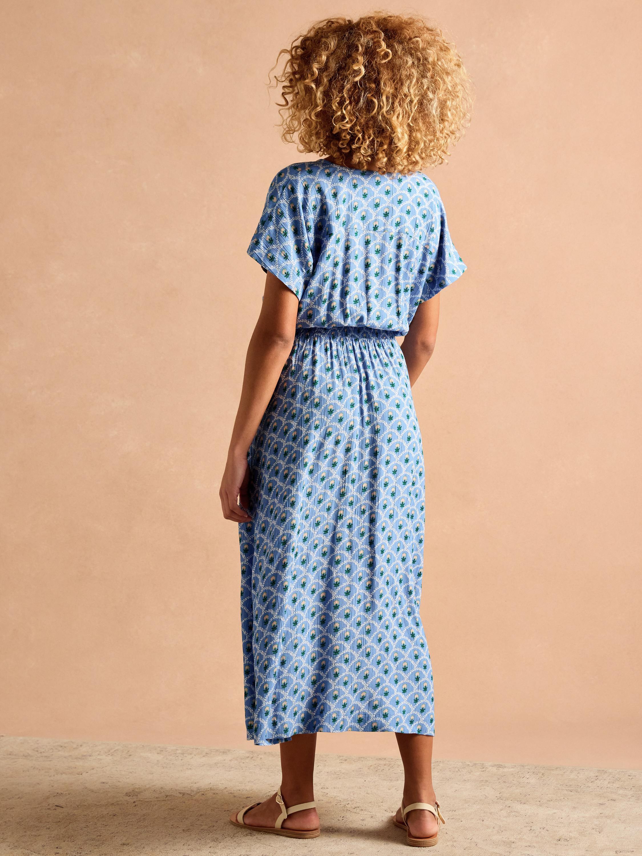 Rosie Blue Midi Dress