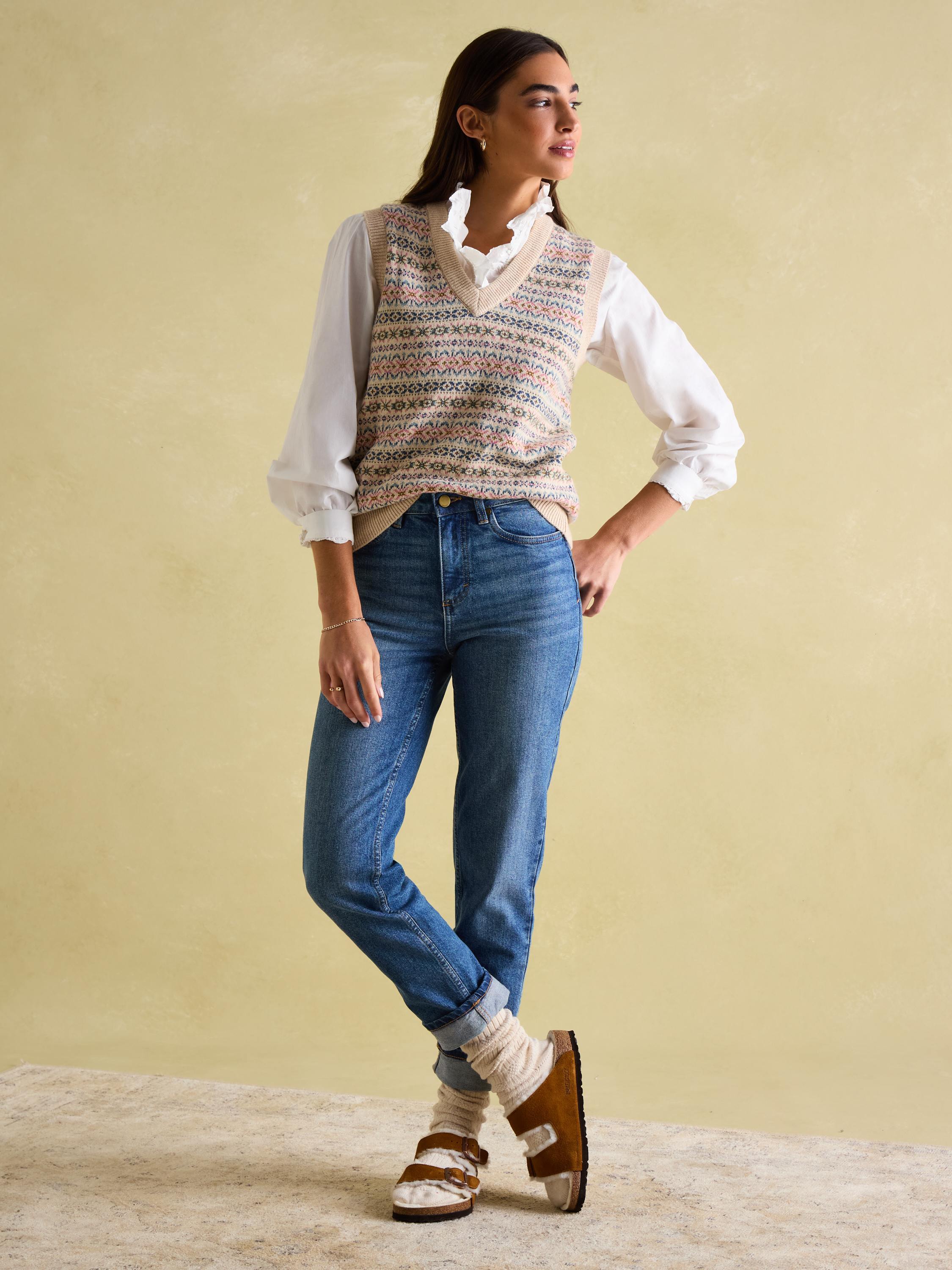 Melanie White Cotton Ruffle Blouse