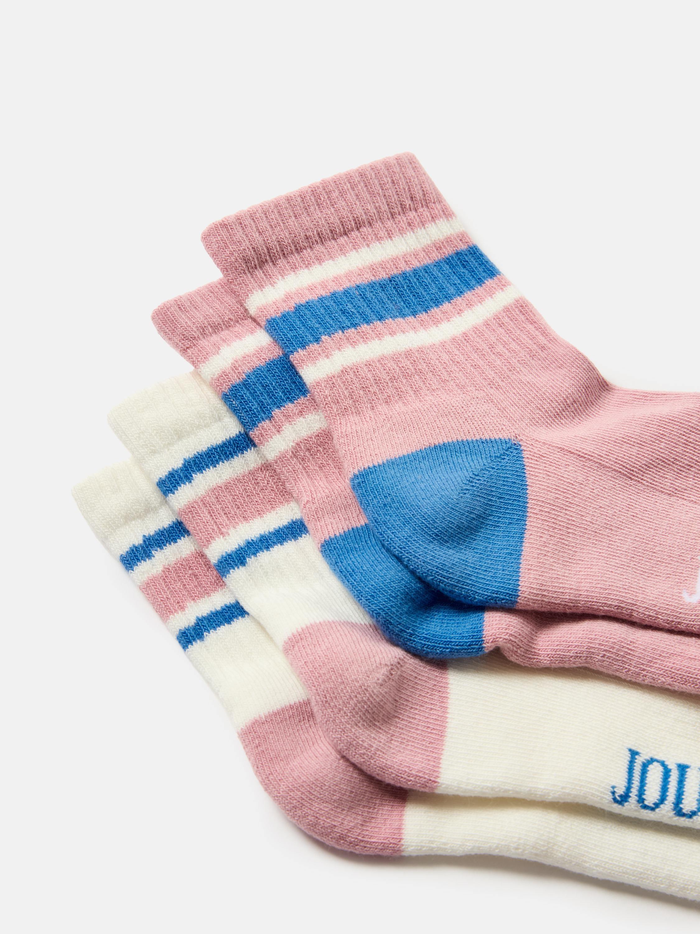 Women's Volley Pink & White 2 Pack Tennis Socks (size 4-8)