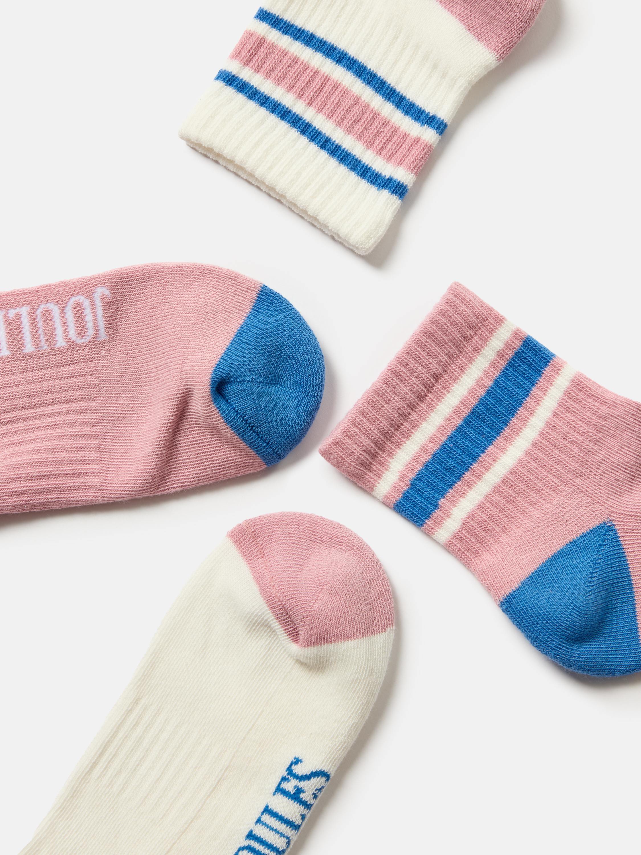 Women's Volley Pink & White 2 Pack Tennis Socks (size 4-8)