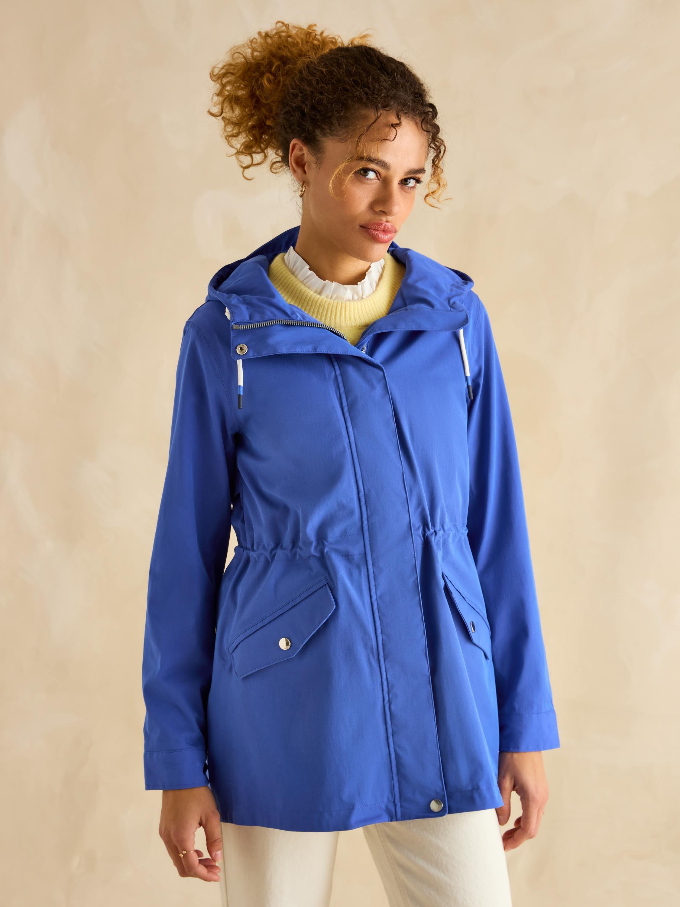 Portwell Blue Waterproof Raincoat With Hood