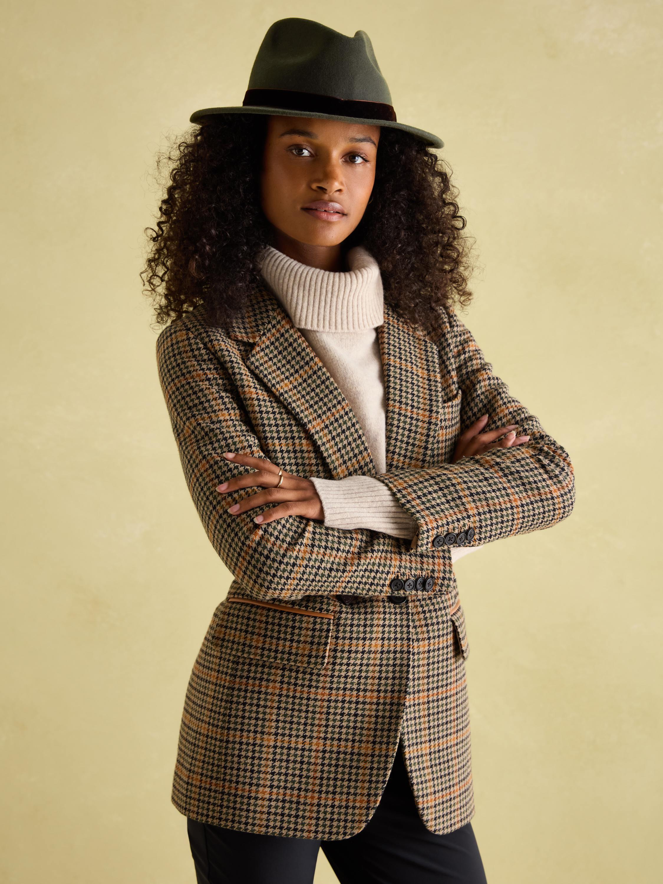 Maude Khaki Green Wool Fedora Hat