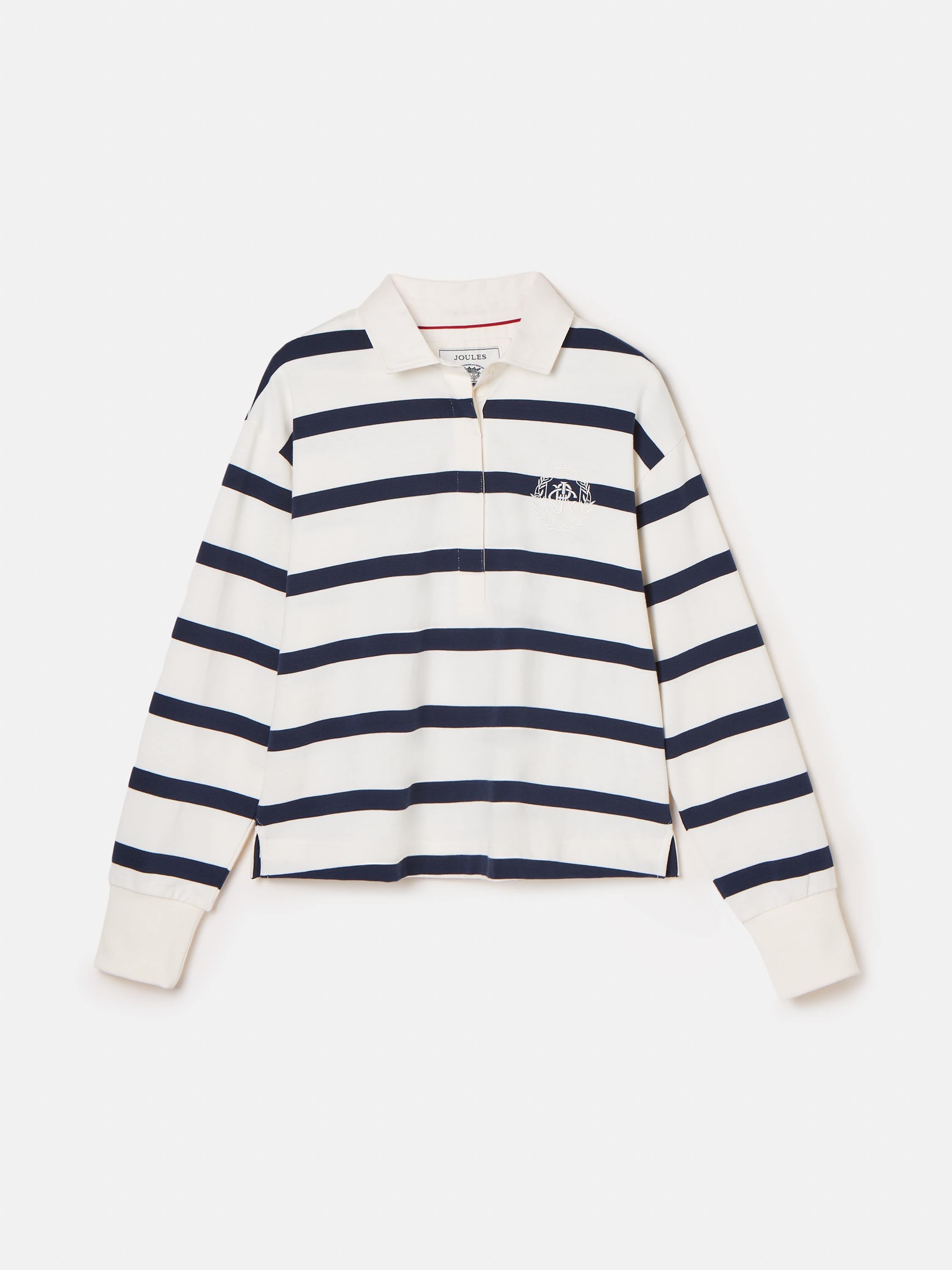 Lara Navy Boxy Fit Rugby Shirt