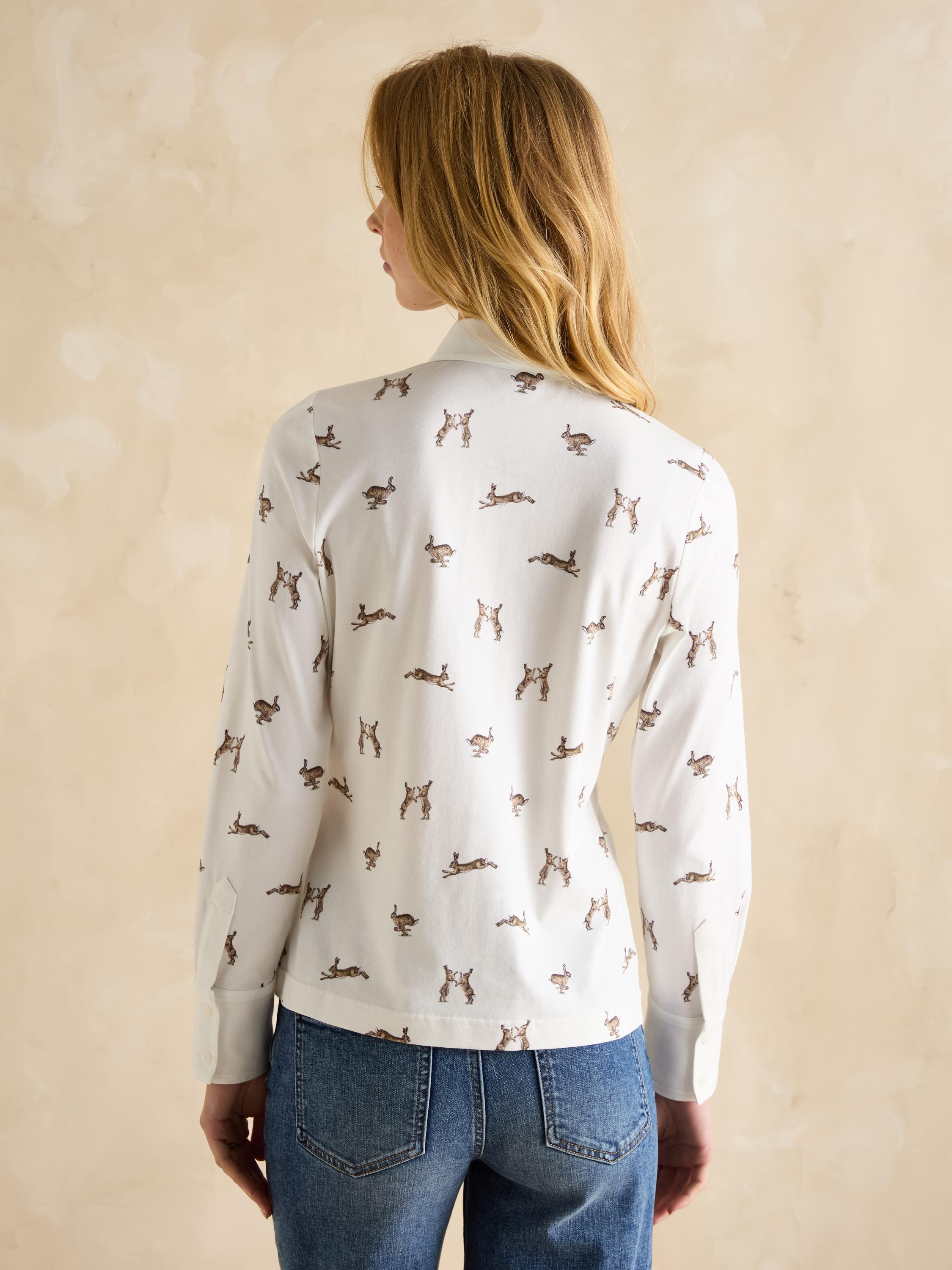 Cream Hares Joules X Eleanor Tomlinson Jersey Shirt