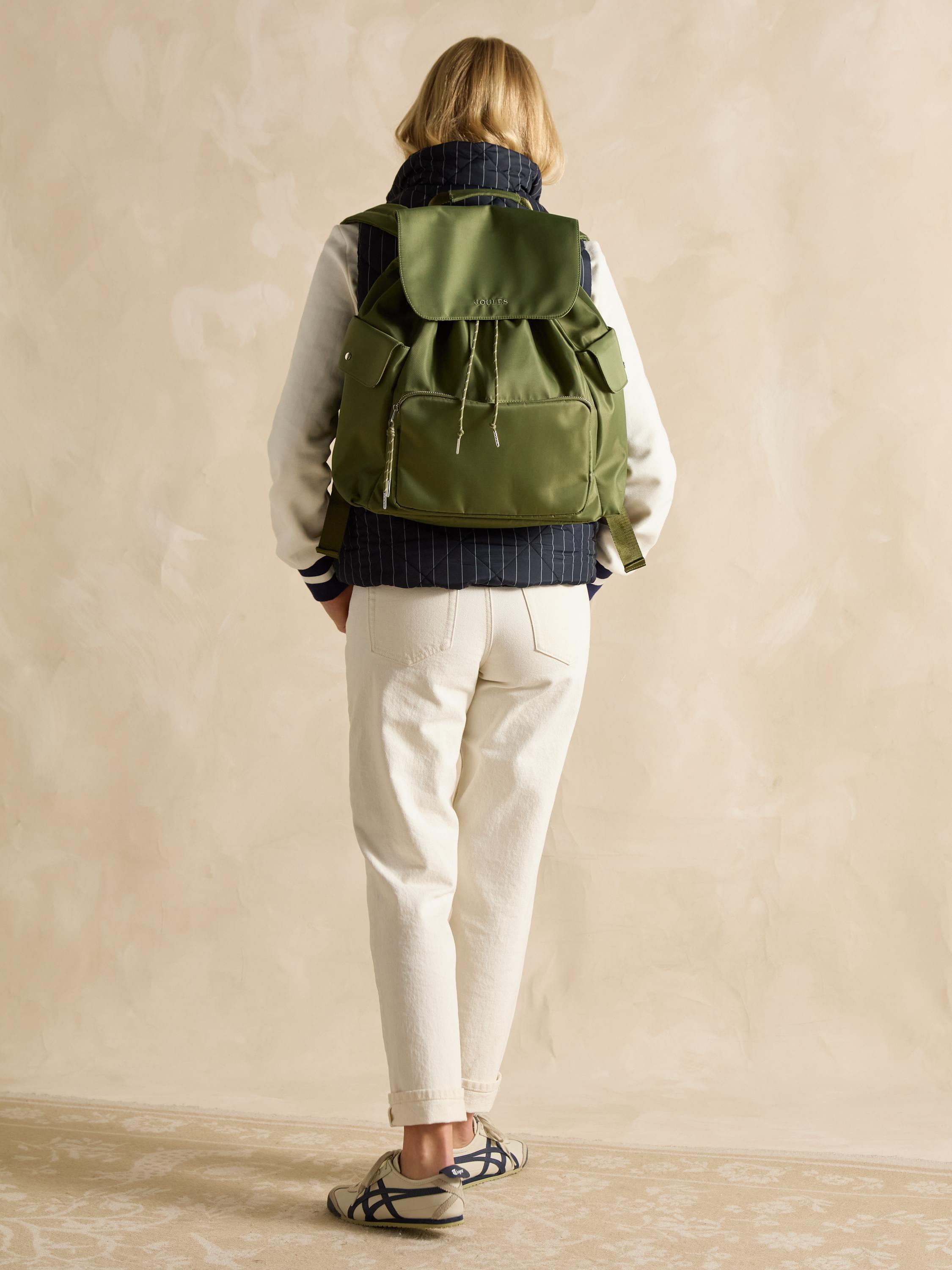 Cambeck Khaki Green Water Resistant Backpack