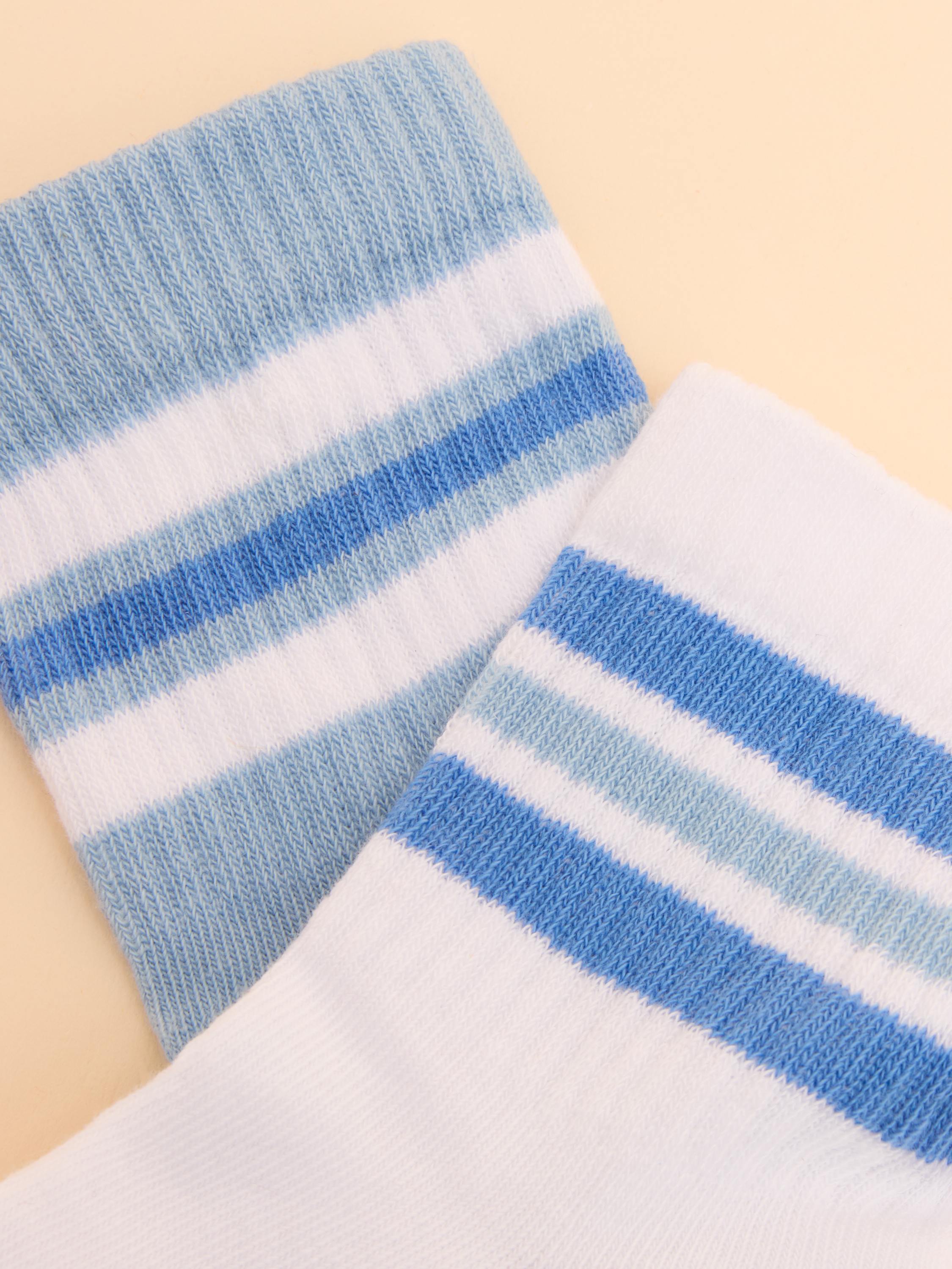 Women's Volley Blue Pack of Two Tennis Socks