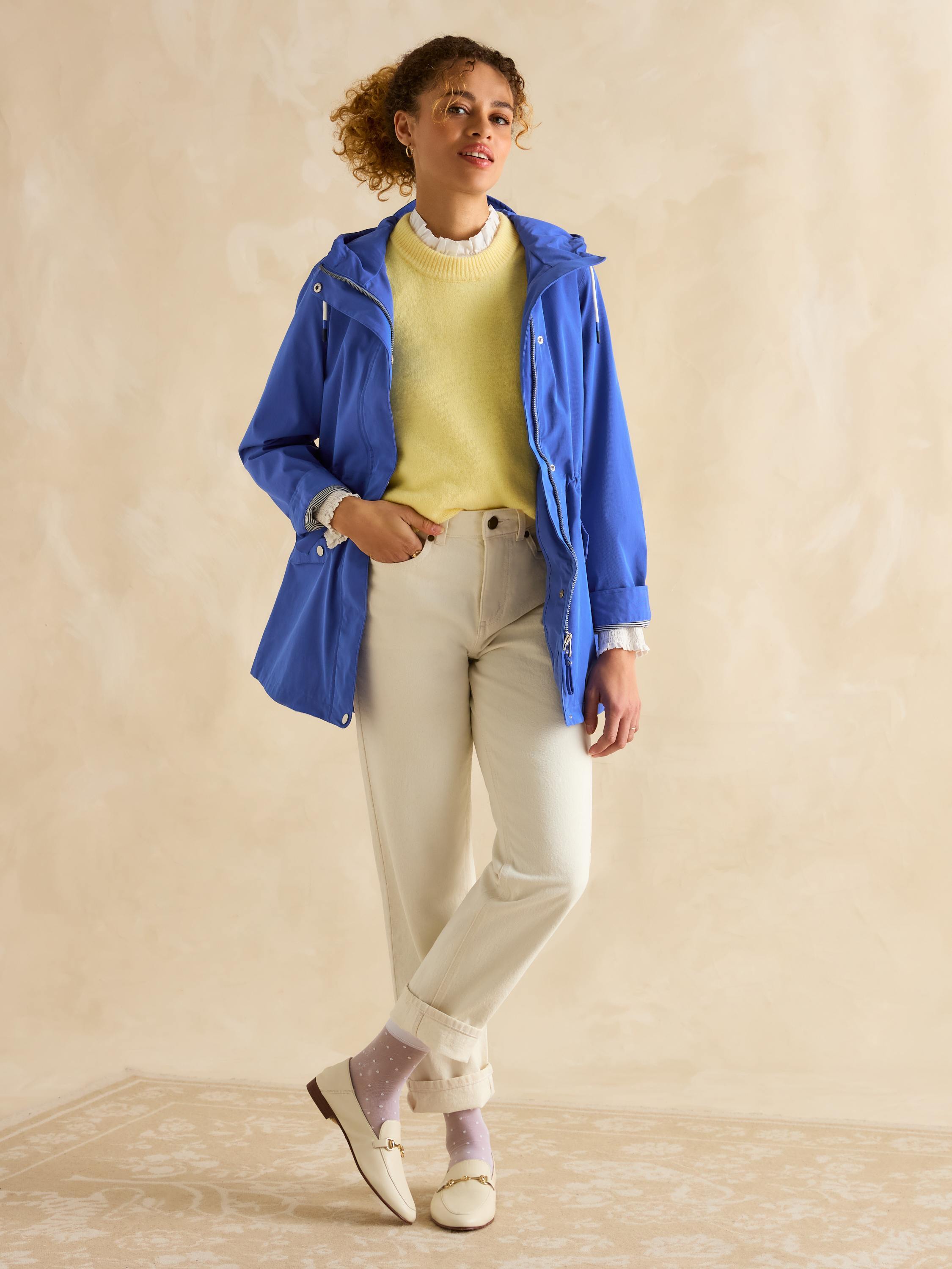 Portwell Blue Waterproof Raincoat With Hood