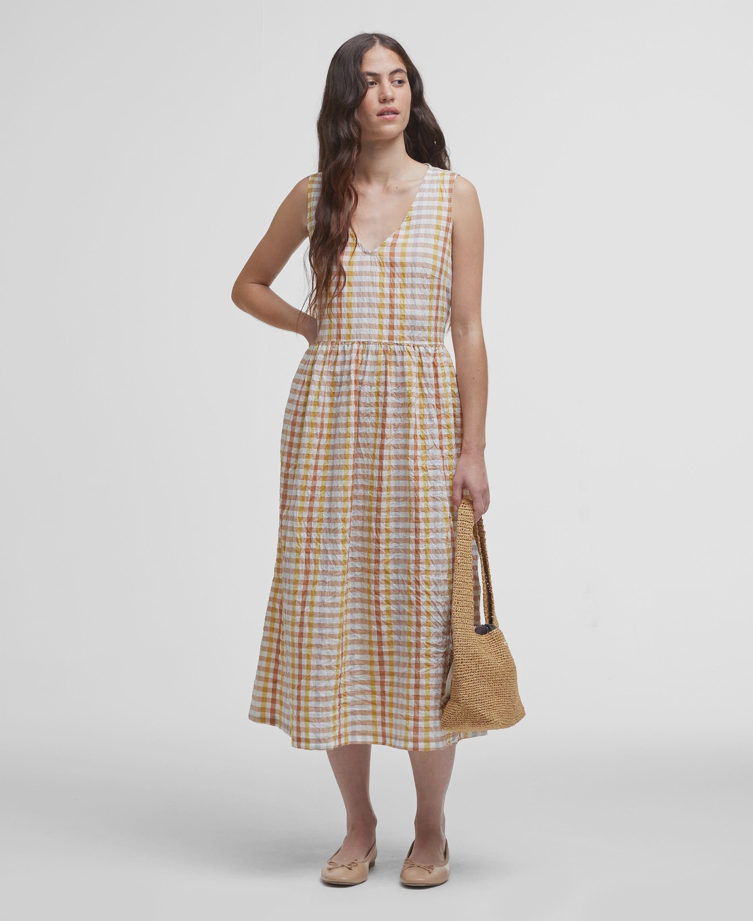 Penelope Gingham Midi Dress - Multi Gingham