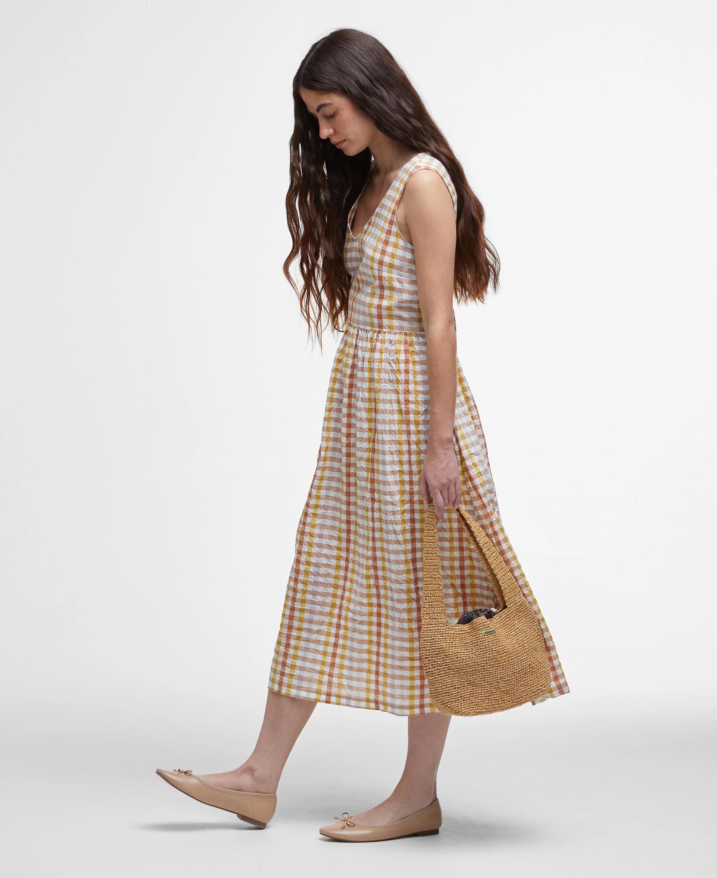 Penelope Gingham Midi Dress - Multi Gingham