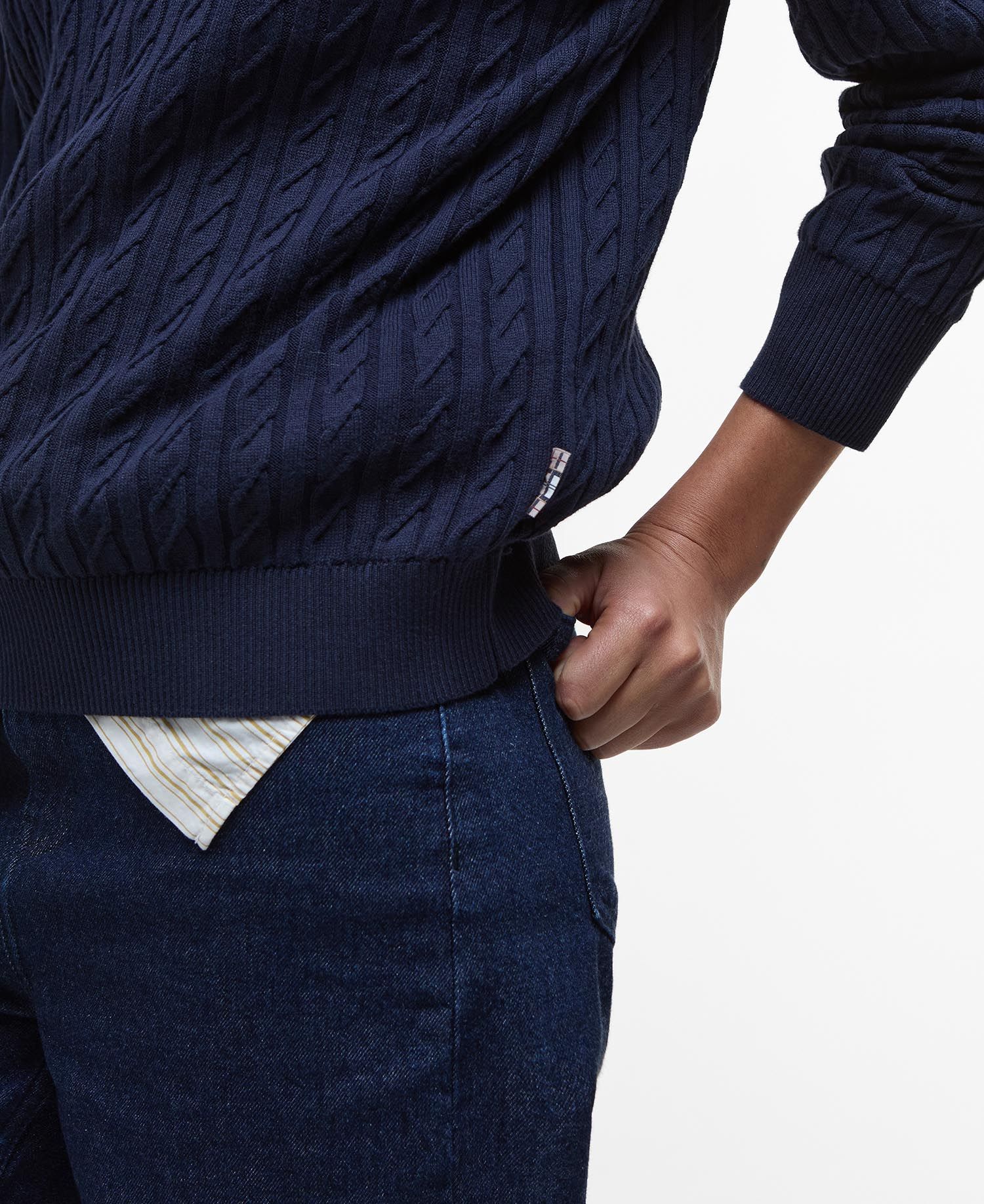 Hartland Crew Neck Jumper - Navy