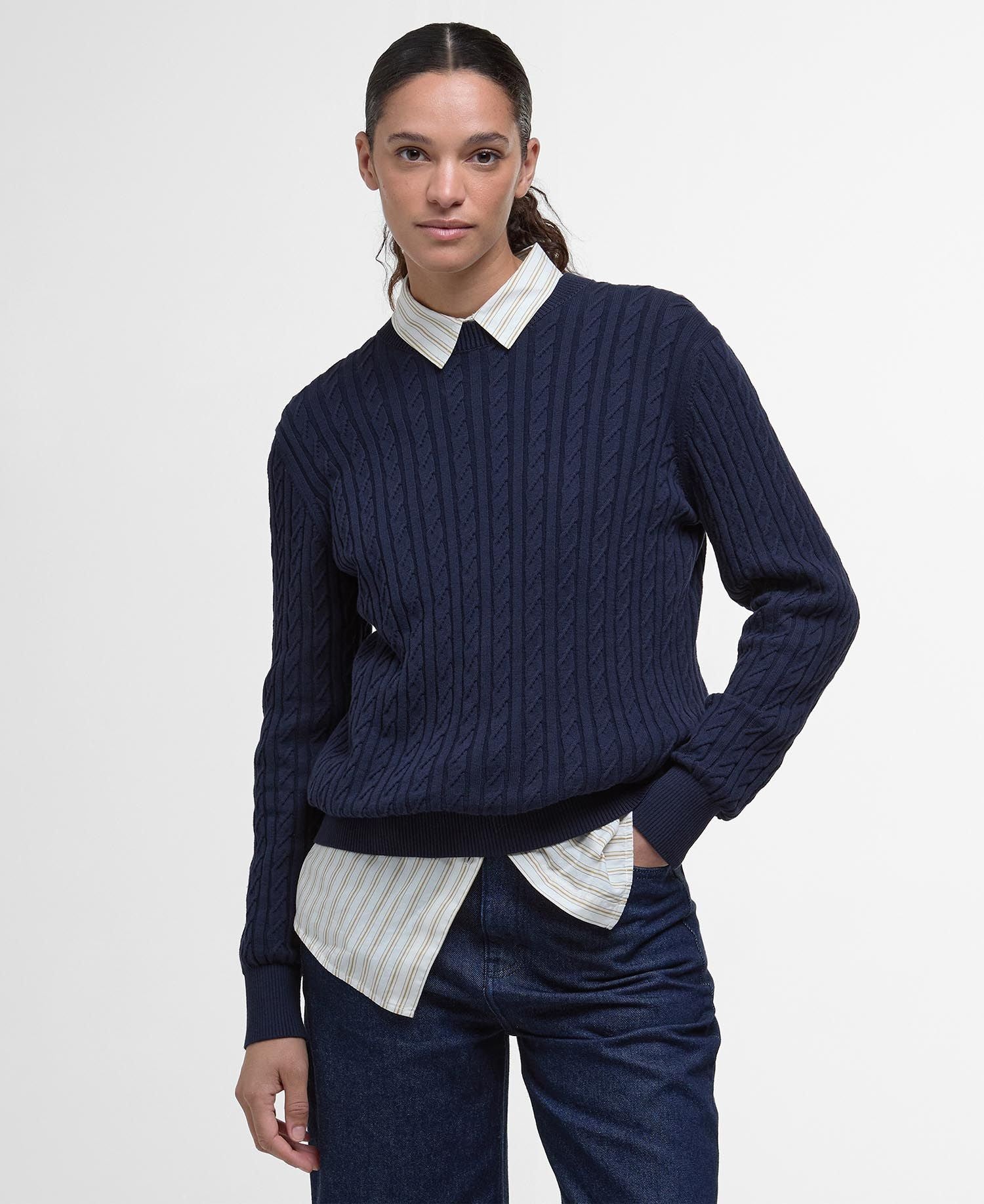 Hartland Crew Neck Jumper - Navy