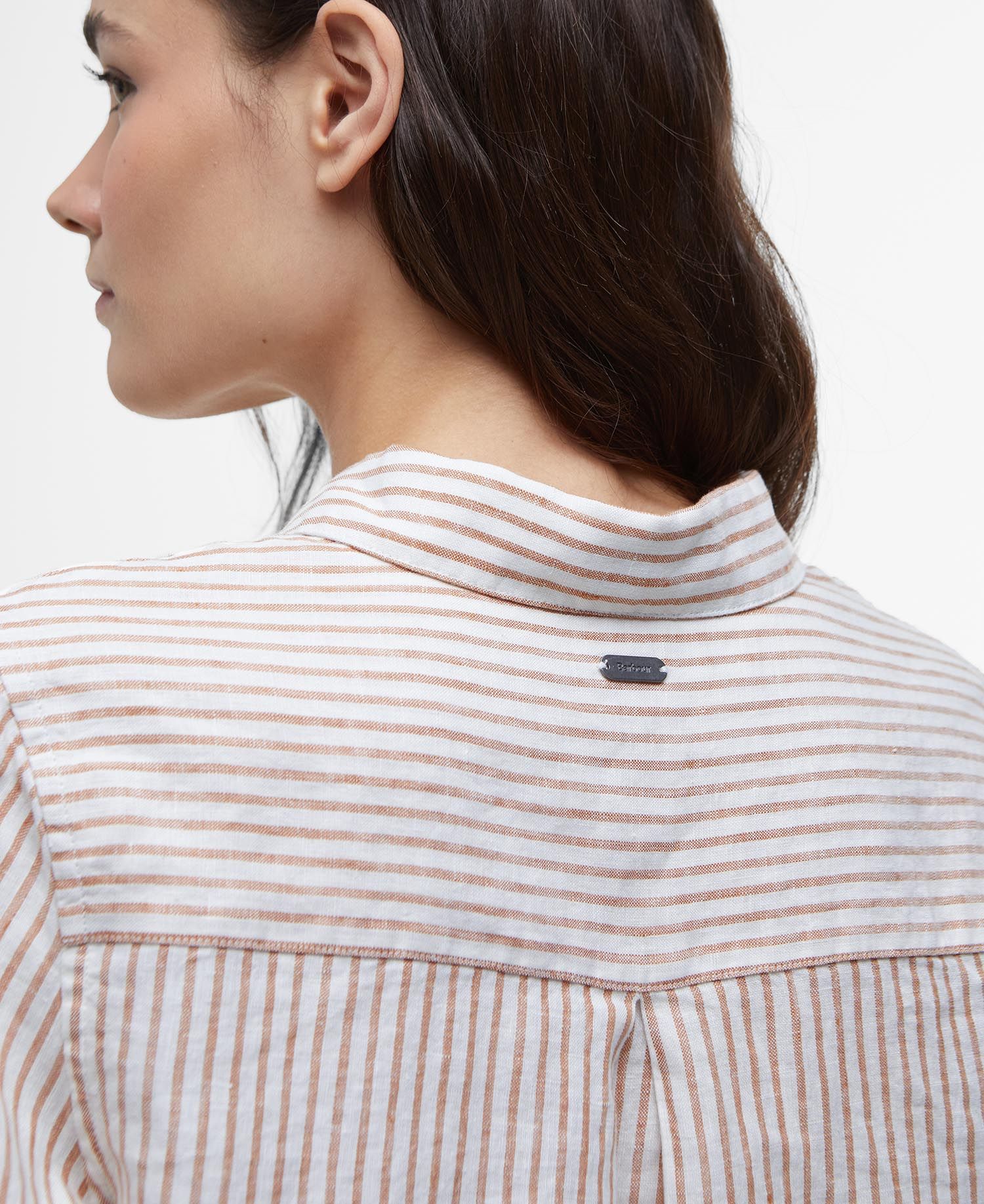 Marine Relaxed Long-Sleeved Shirt - Bran Stripe