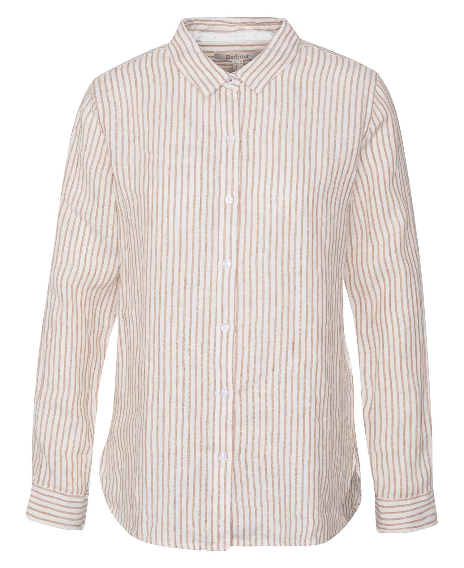 Marine Relaxed Long-Sleeved Shirt - Bran Stripe
