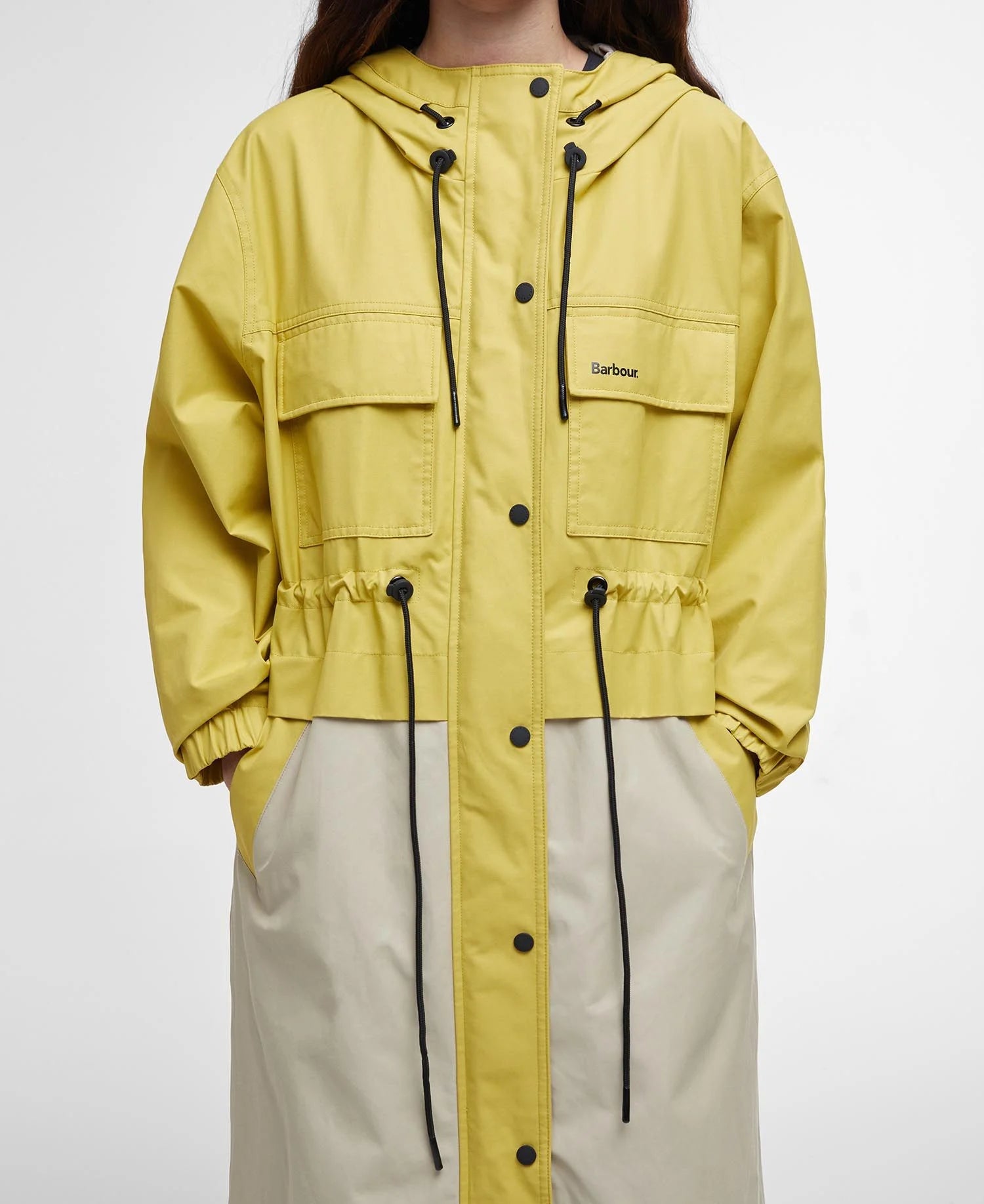 Evie Showerproof Parka - Limeade/Light Sand