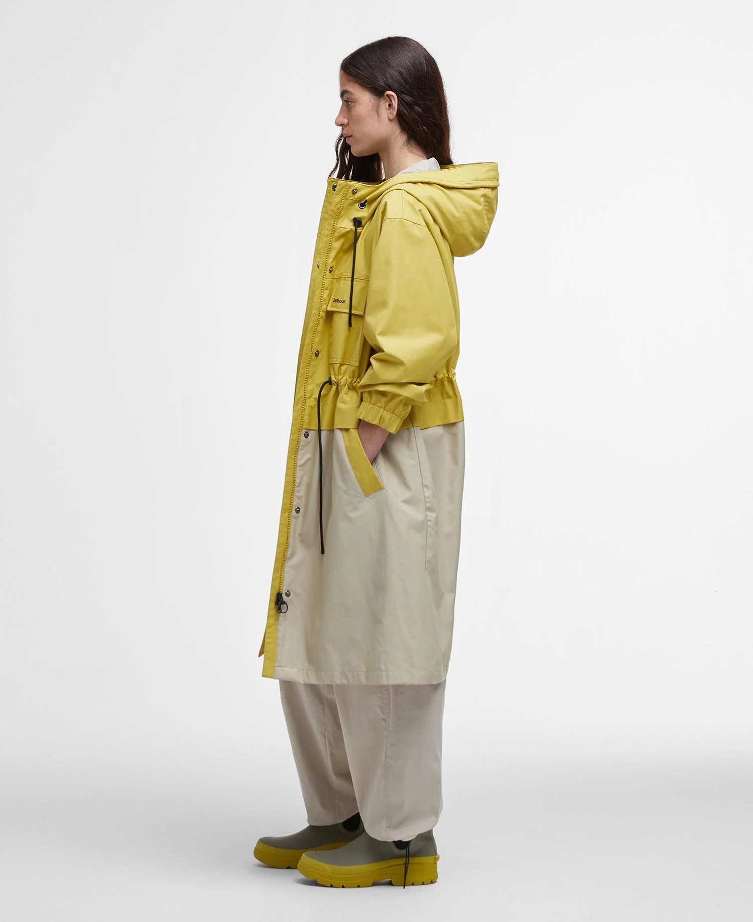 Evie Showerproof Parka - Limeade/Light Sand