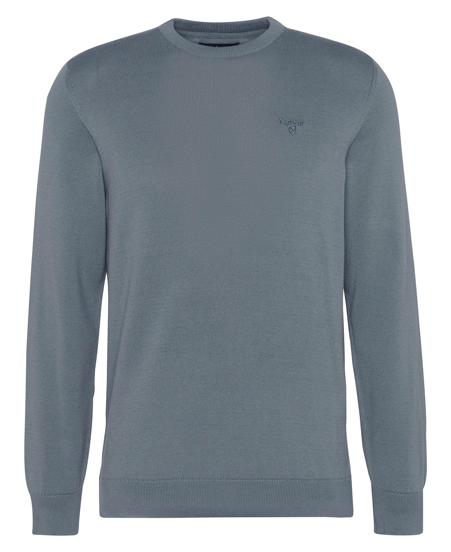 Pima Cotton Crew Neck Jumper - Vintage Teal