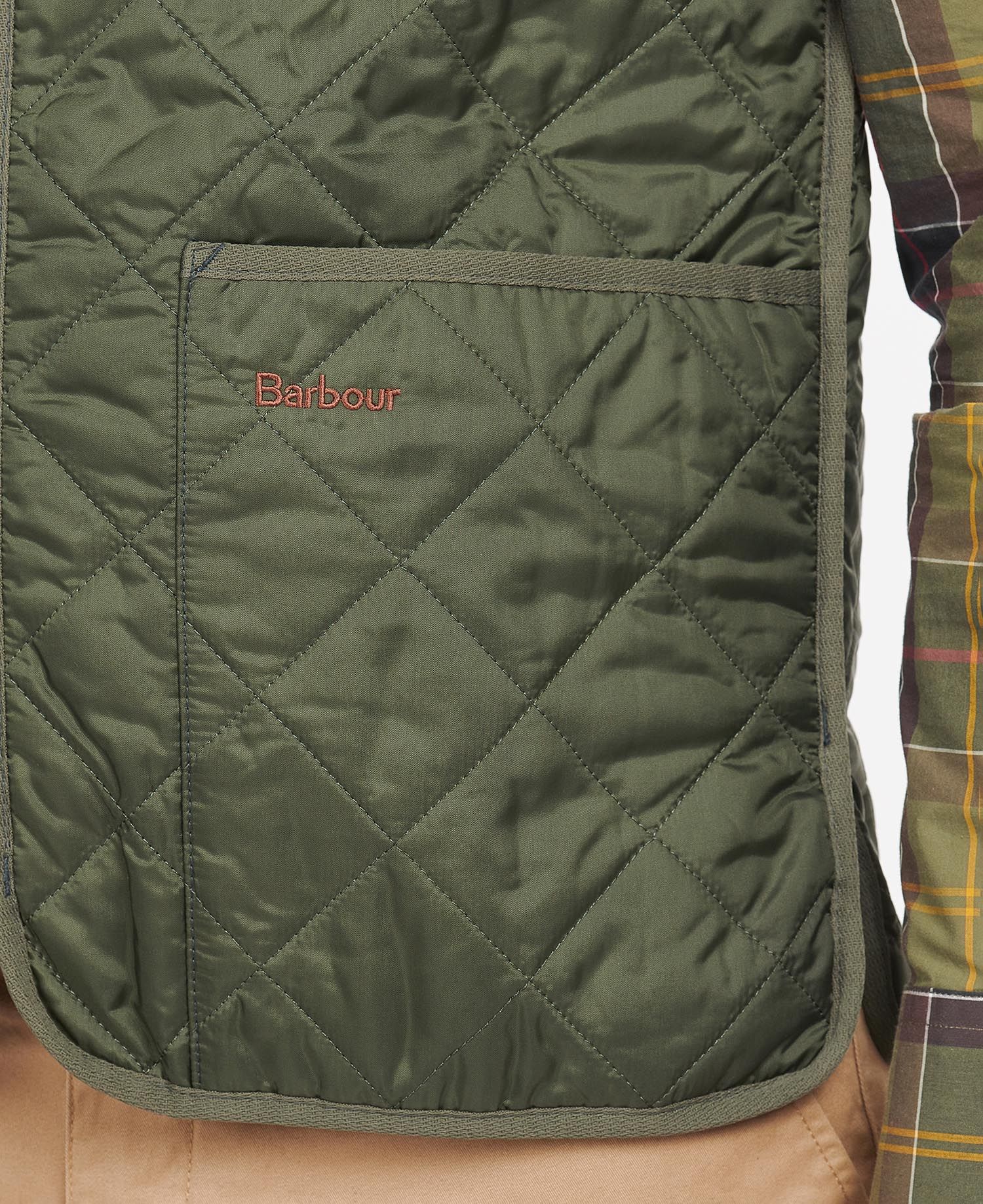 Quilted Zip-In Liner - Olive/Classic