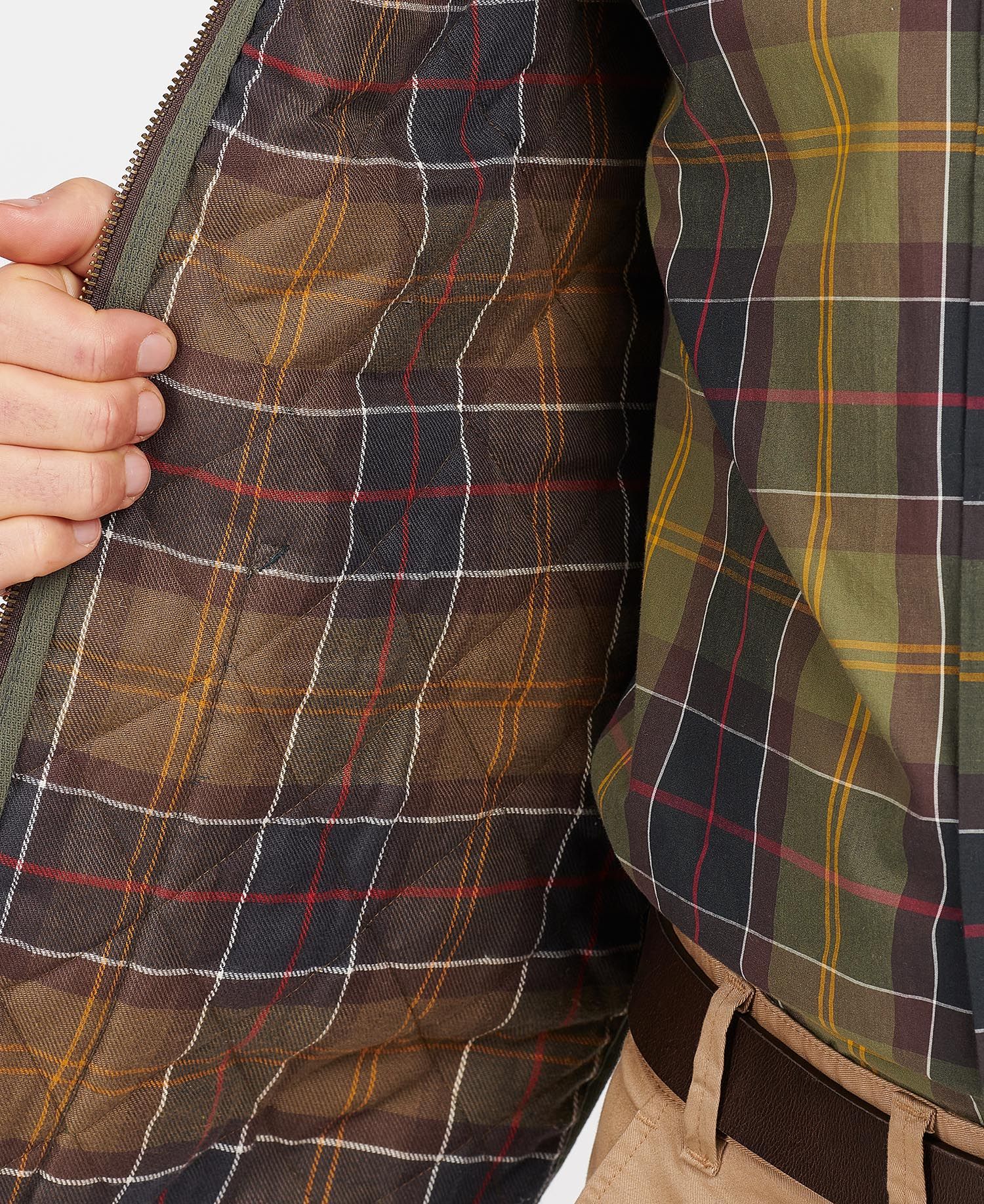 Quilted Zip-In Liner - Olive/Classic