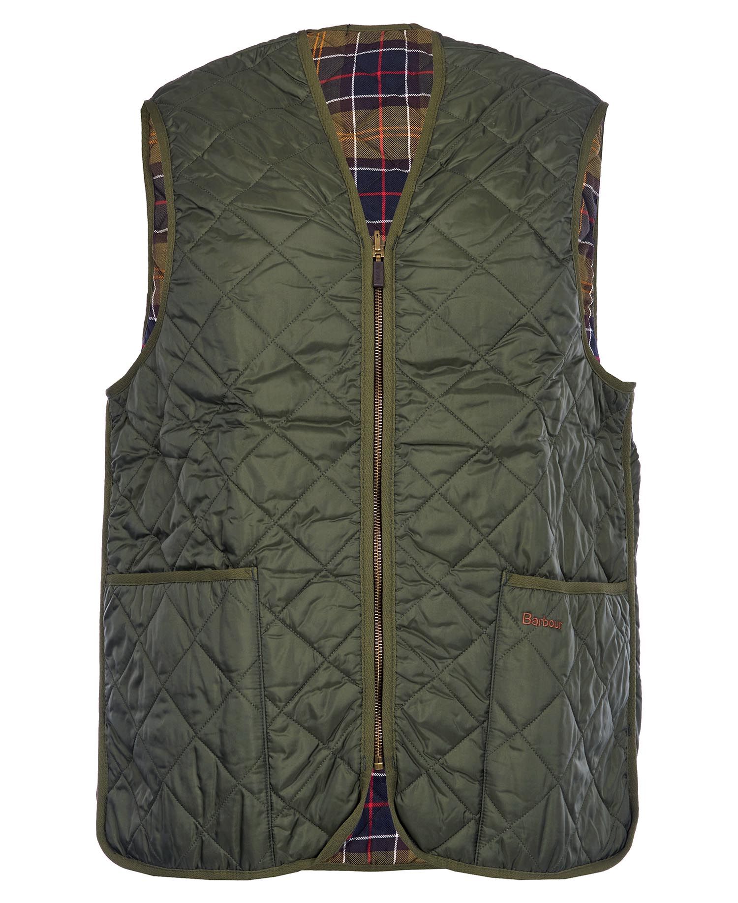 Quilted Zip-In Liner - Olive/Classic