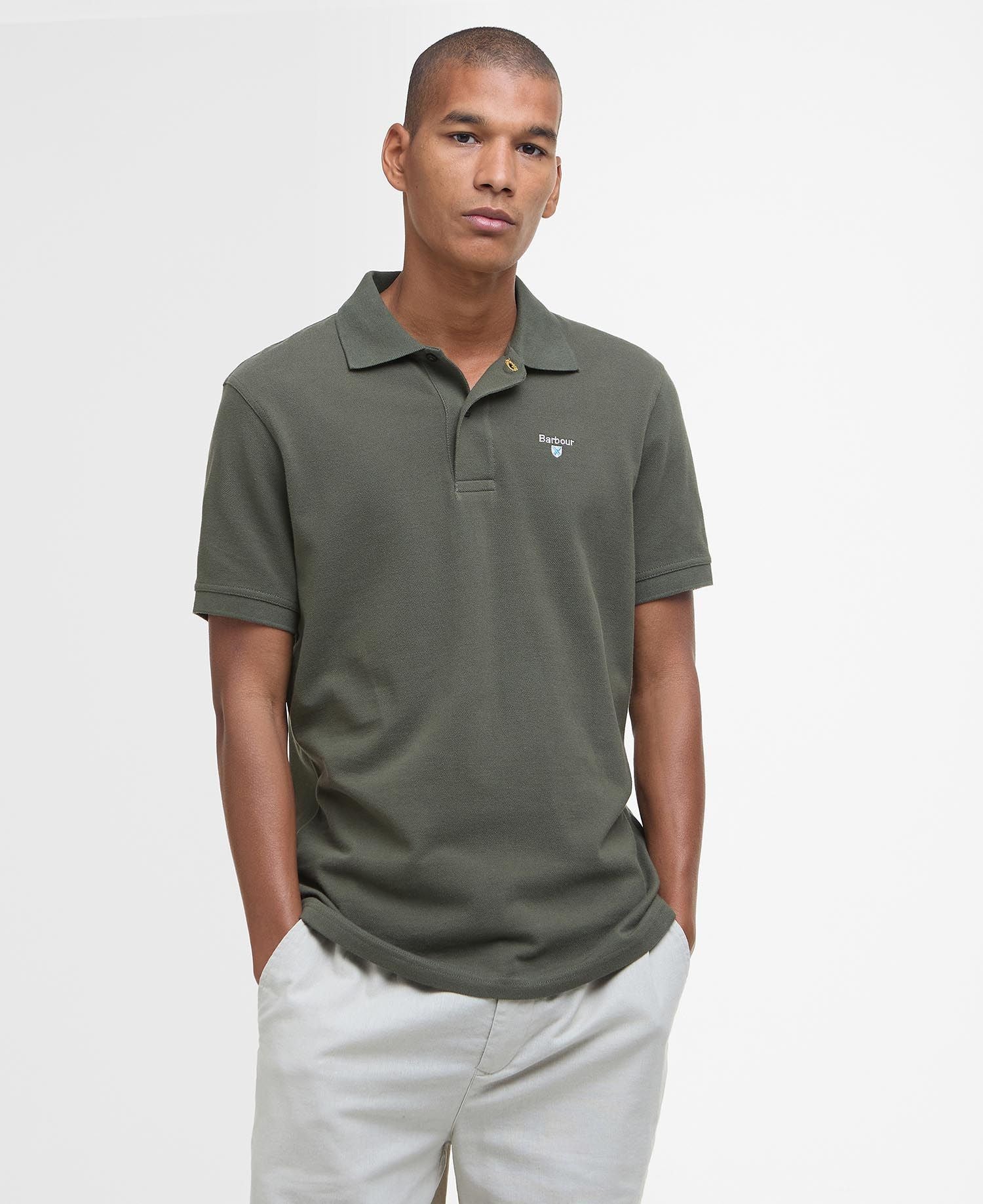 Sports Short-Sleeved Polo Shirt - Uniform Green