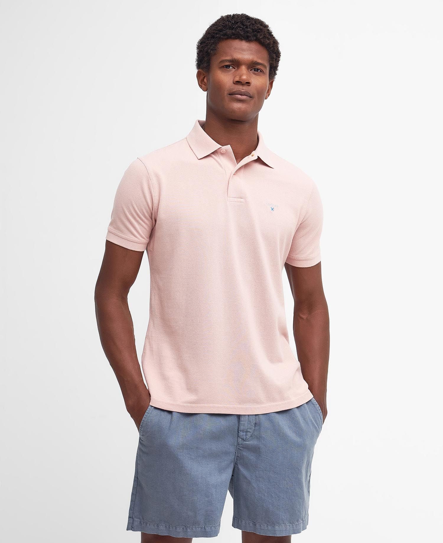 Sports Short-Sleeved Polo Shirt - Pink Mist