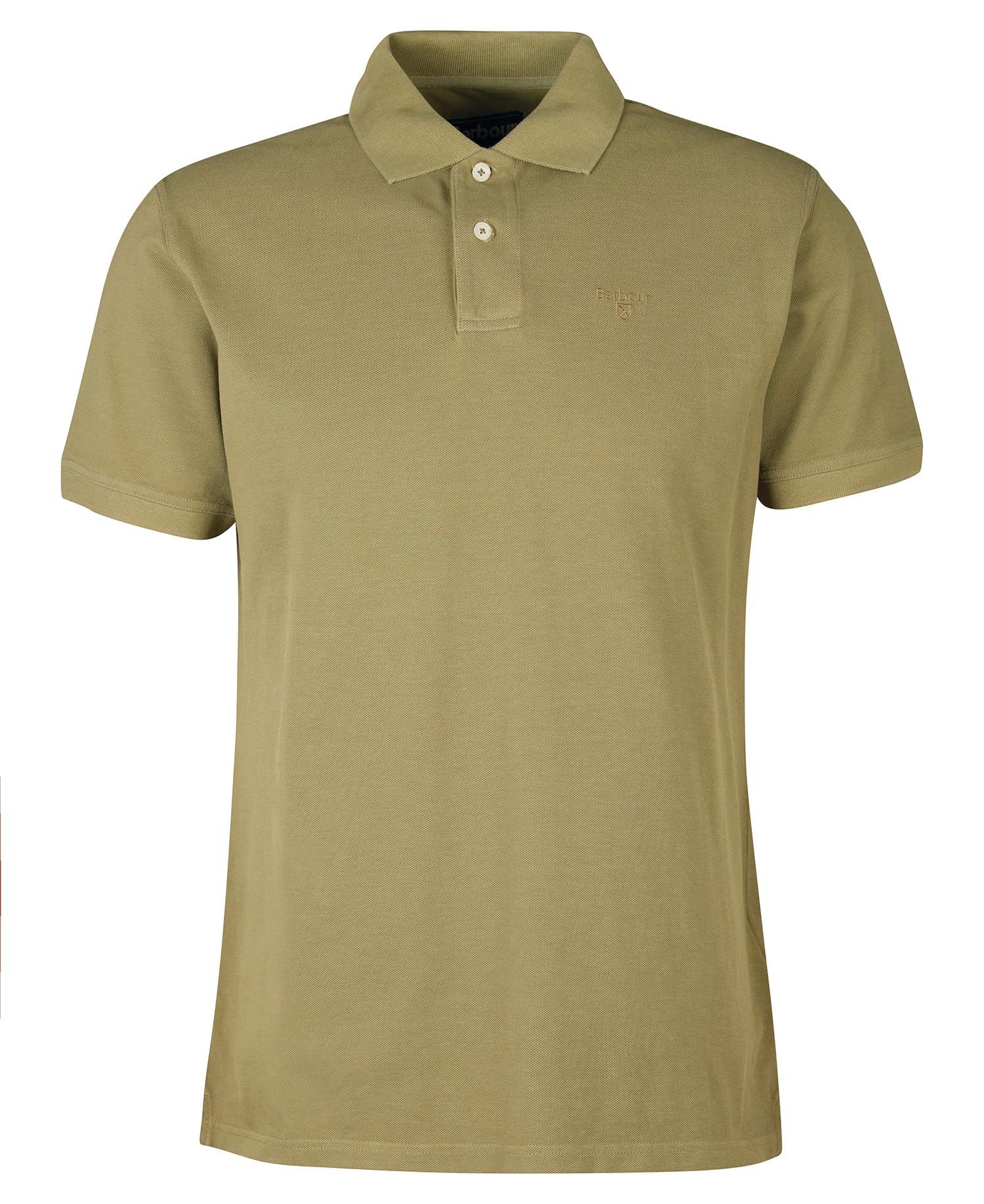 Men's Washed Sports Polo - Bleached Olive