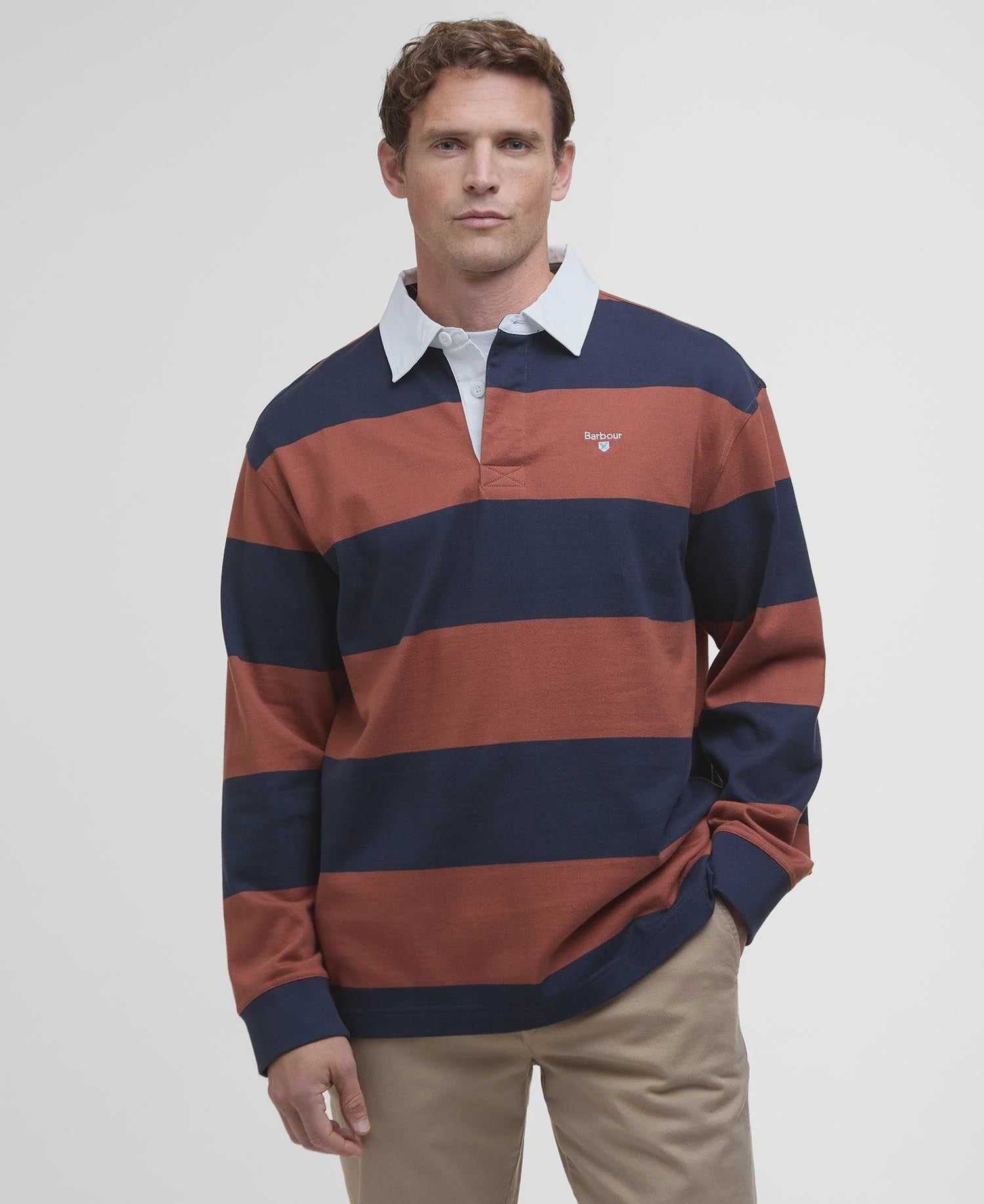Broome Rugby Shirt - Navy/Rust